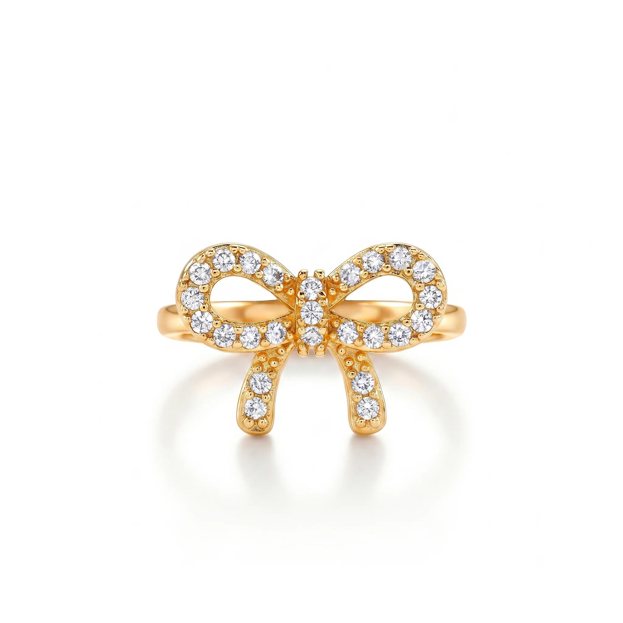 PRAO Ring Anti-Tarnish Pavé Bow (Adjustable Size) - Image 4