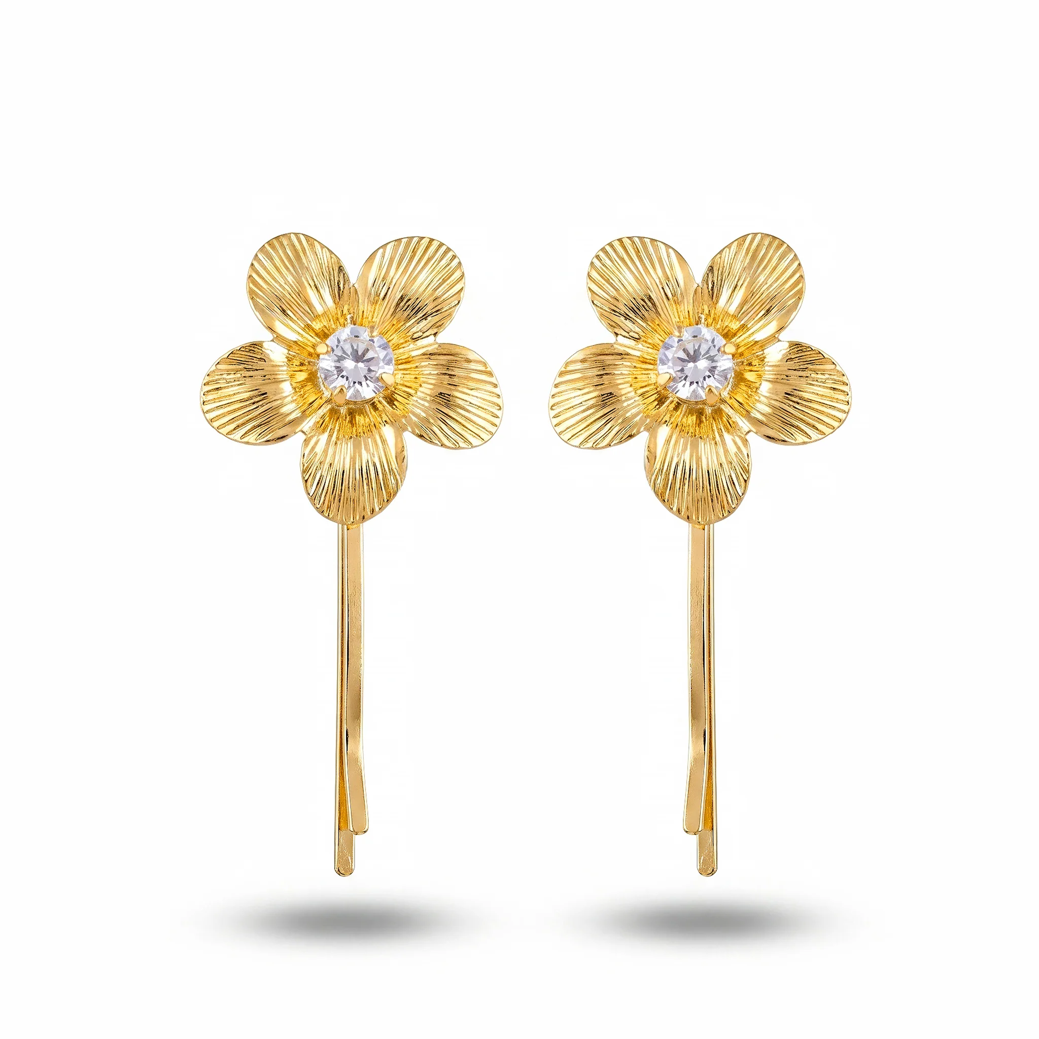 PRAO Hair Pin Anti-Tarnish Floral Rhinestone - Image 3
