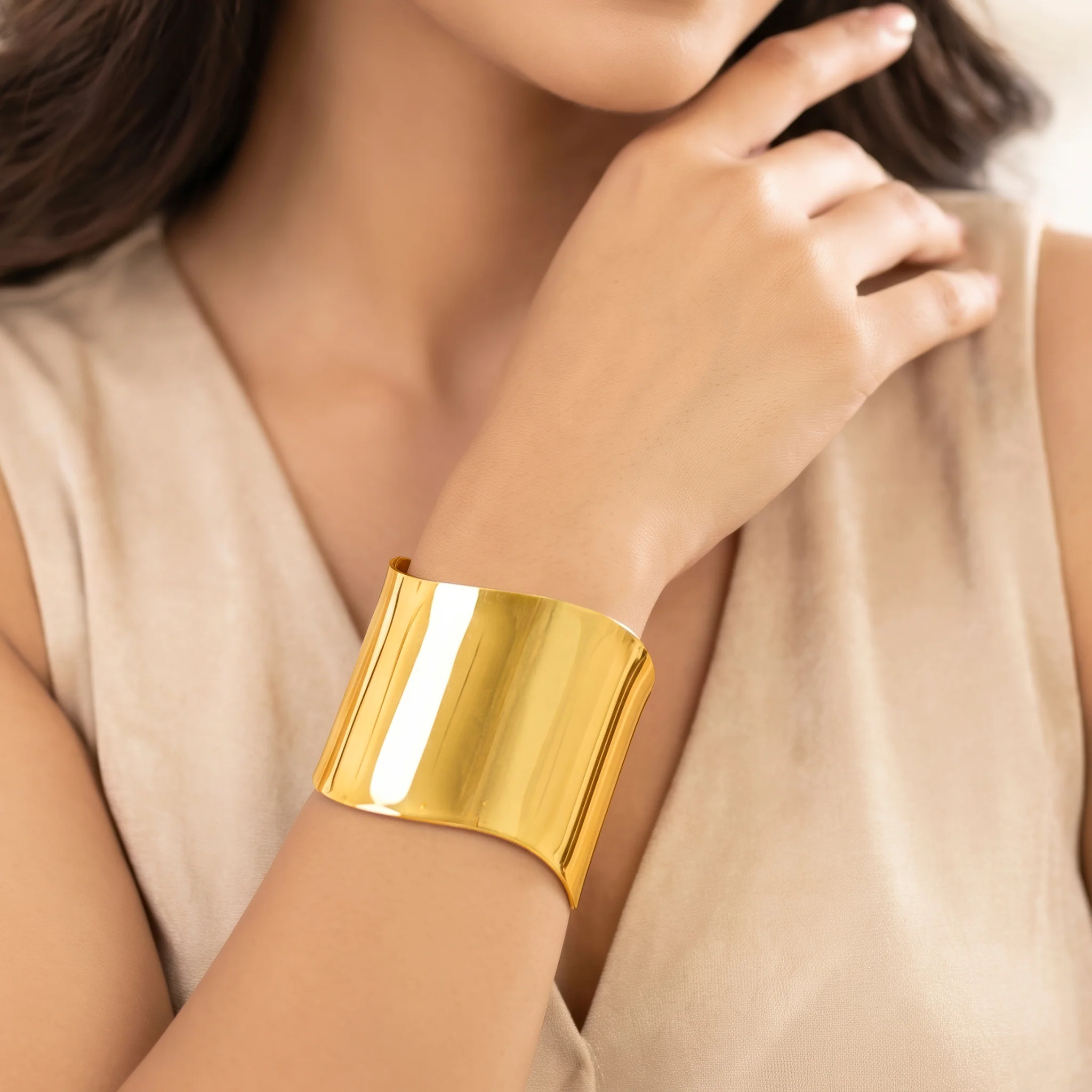 PRAO Bracelet Anti-Tarnish Open Cuff (Adjustable Size)
