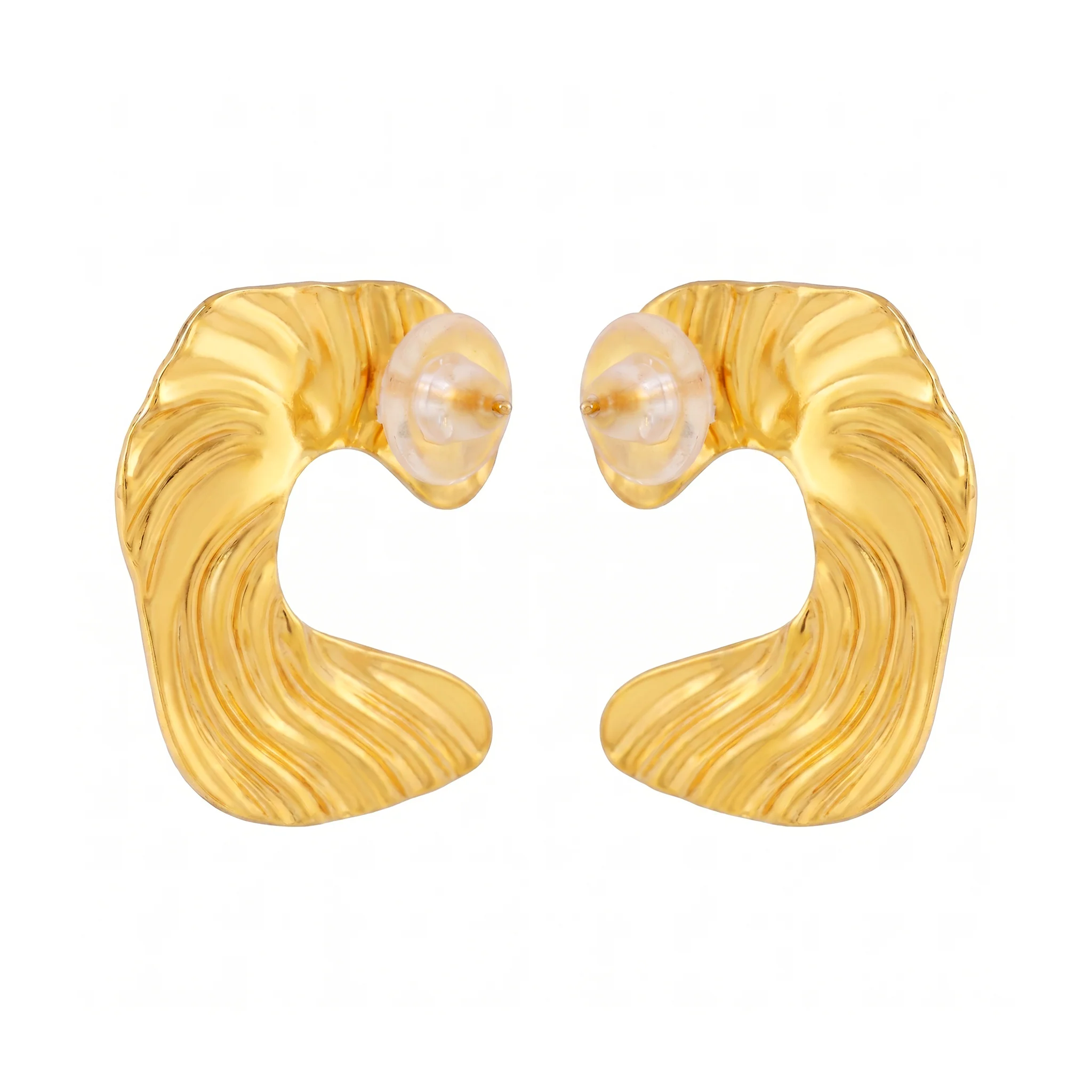 PRAO Earrings Anti-Tarnish Wave-Inspired - Image 5