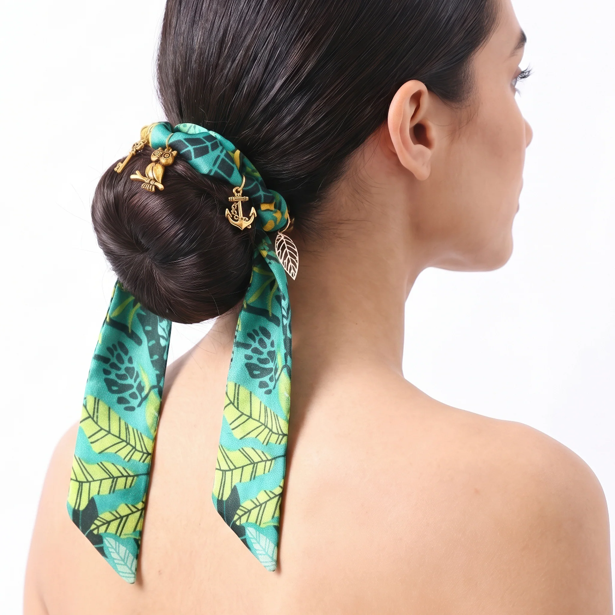 PRAO Necklace Anti-Tarnish Owl Anchor Charm Fabric - Image 5