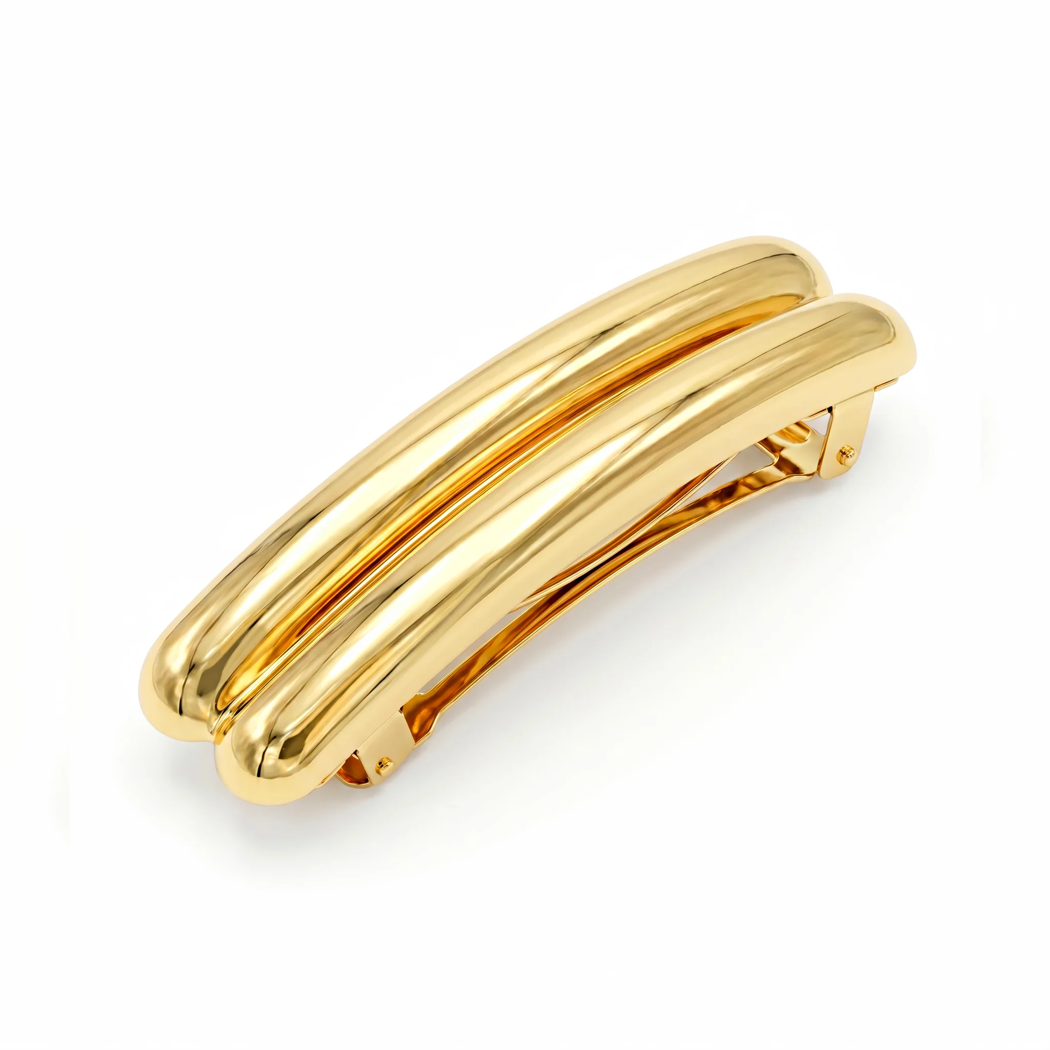 PRAO Hair Clip Anti-Tarnish Sleek Metallic Hair Barrette - Image 3