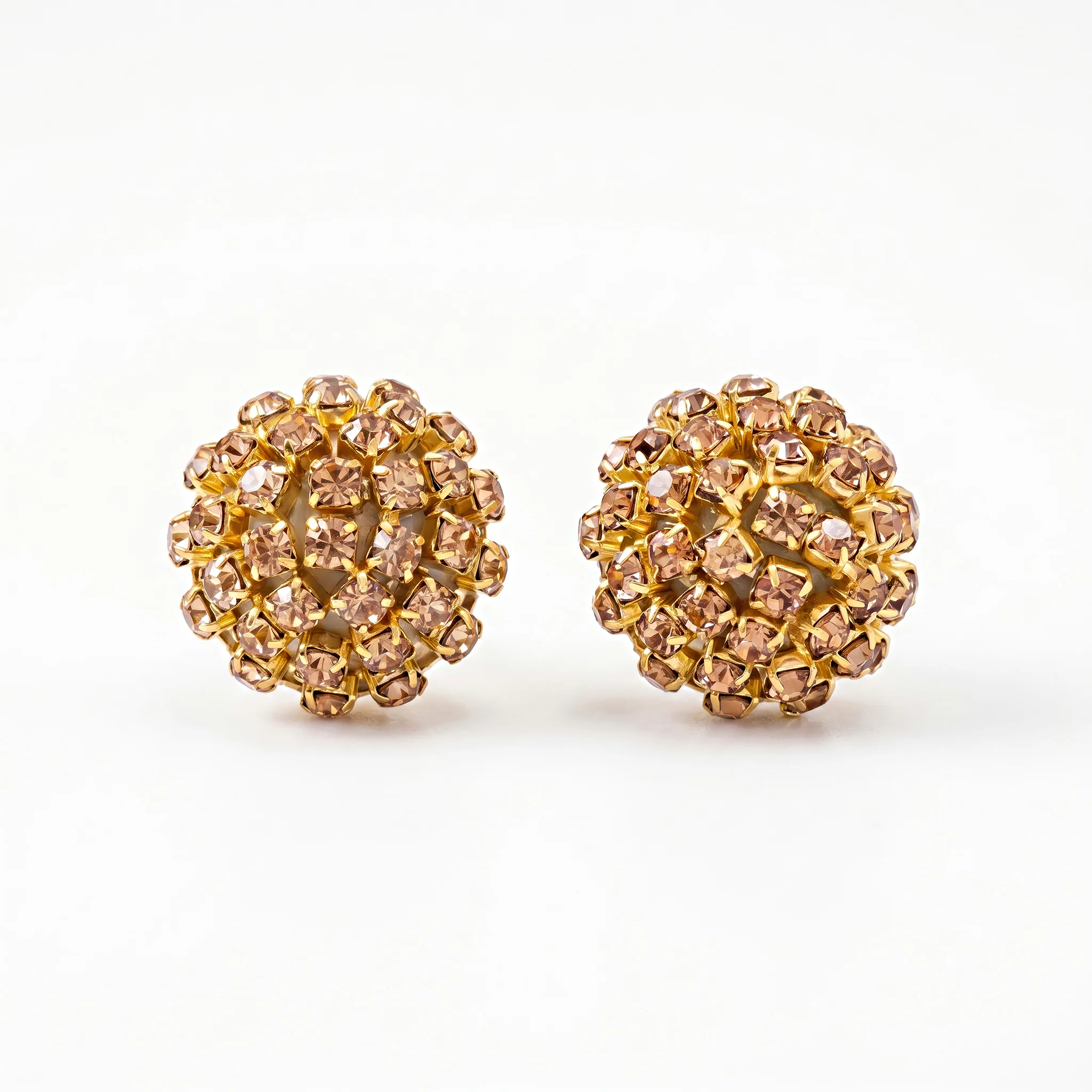 PRAO Earrings Anti-Tarnish Rhinestone Wrapped Ball