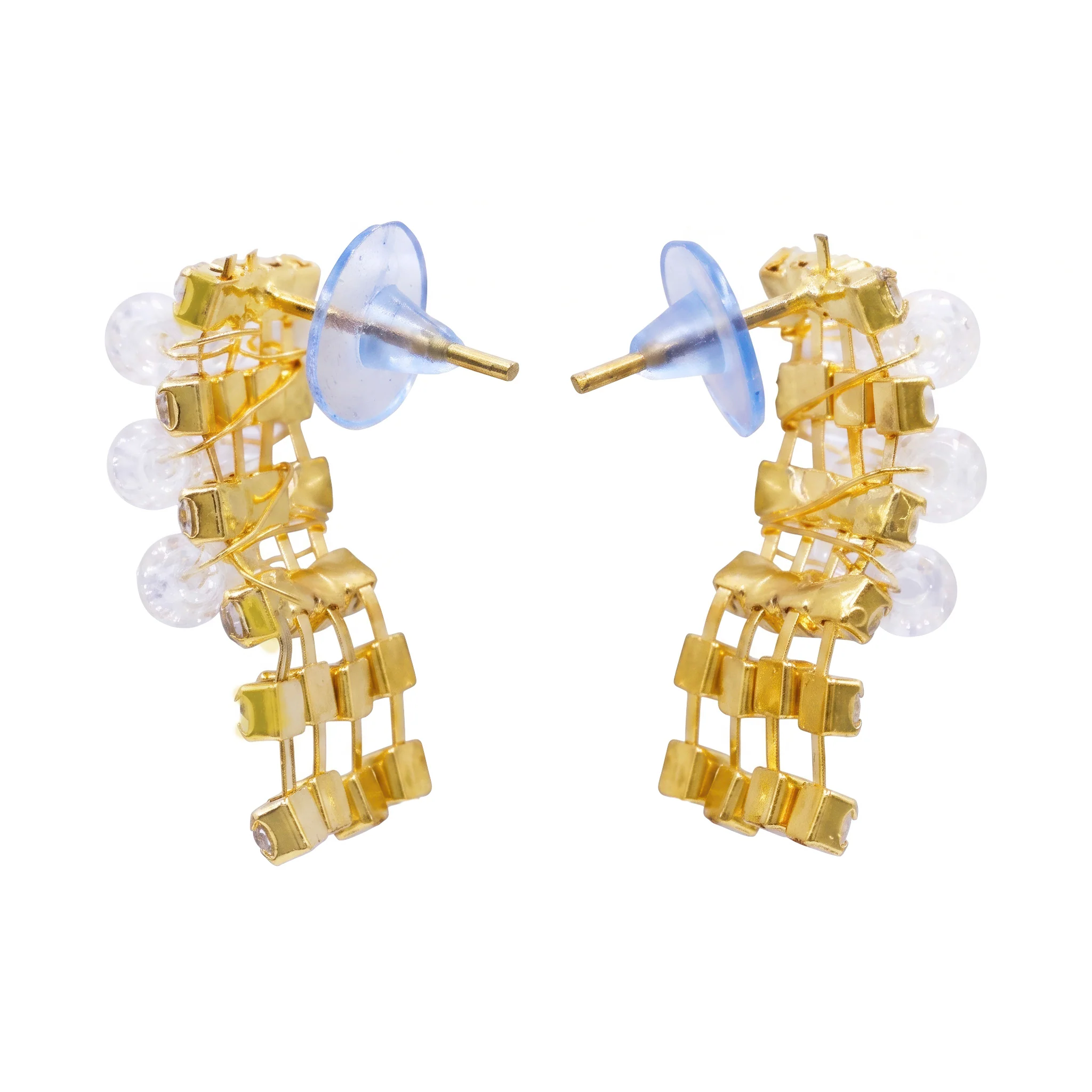 PRAO Earrings Anti-Tarnish Crystal Fringe Dangles - Image 5