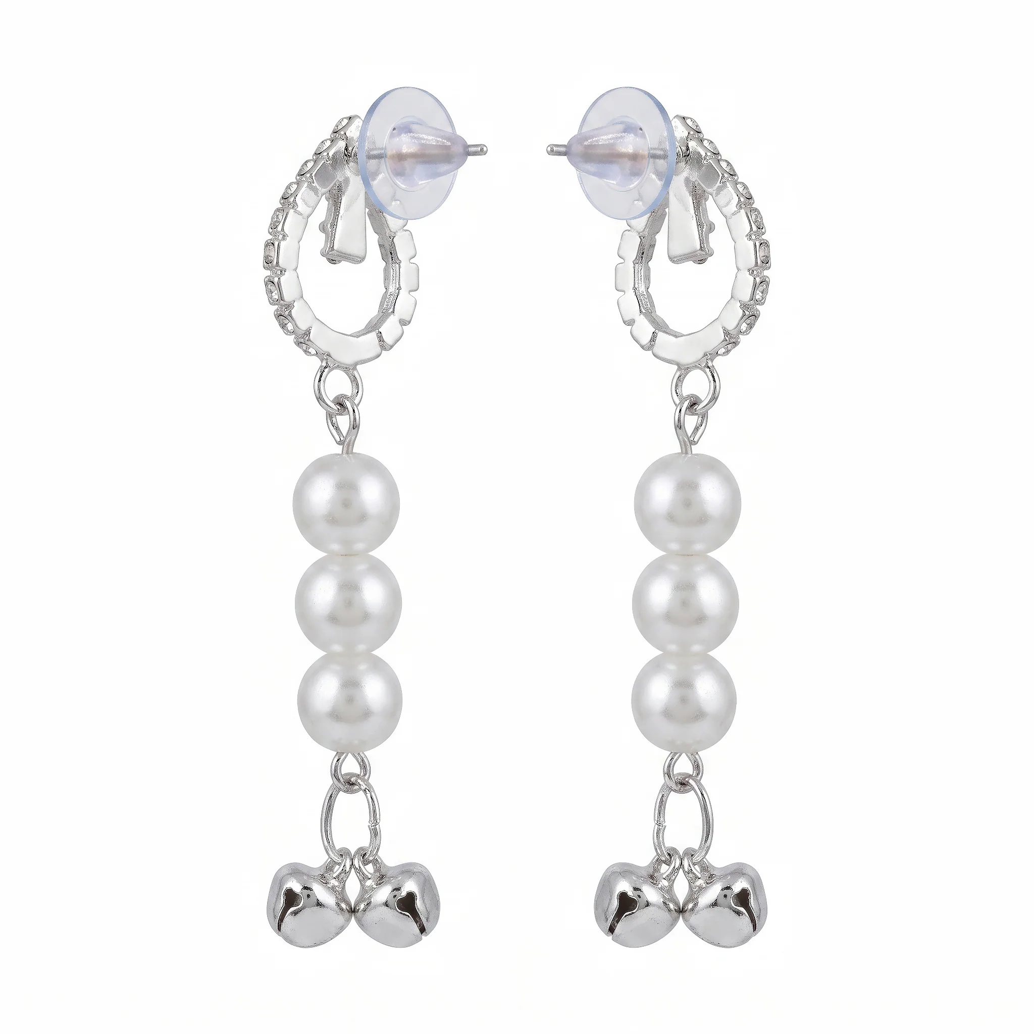 PRAO Earrings Anti-Tarnish Pearl Bell Dangles - Image 5