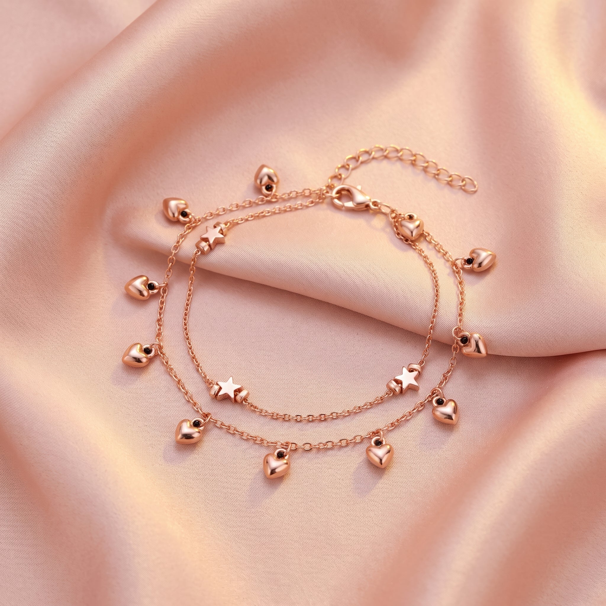 PRAO Bracelet Anti-Tarnish Star Heart Chain (Adjustable Size) - Image 5