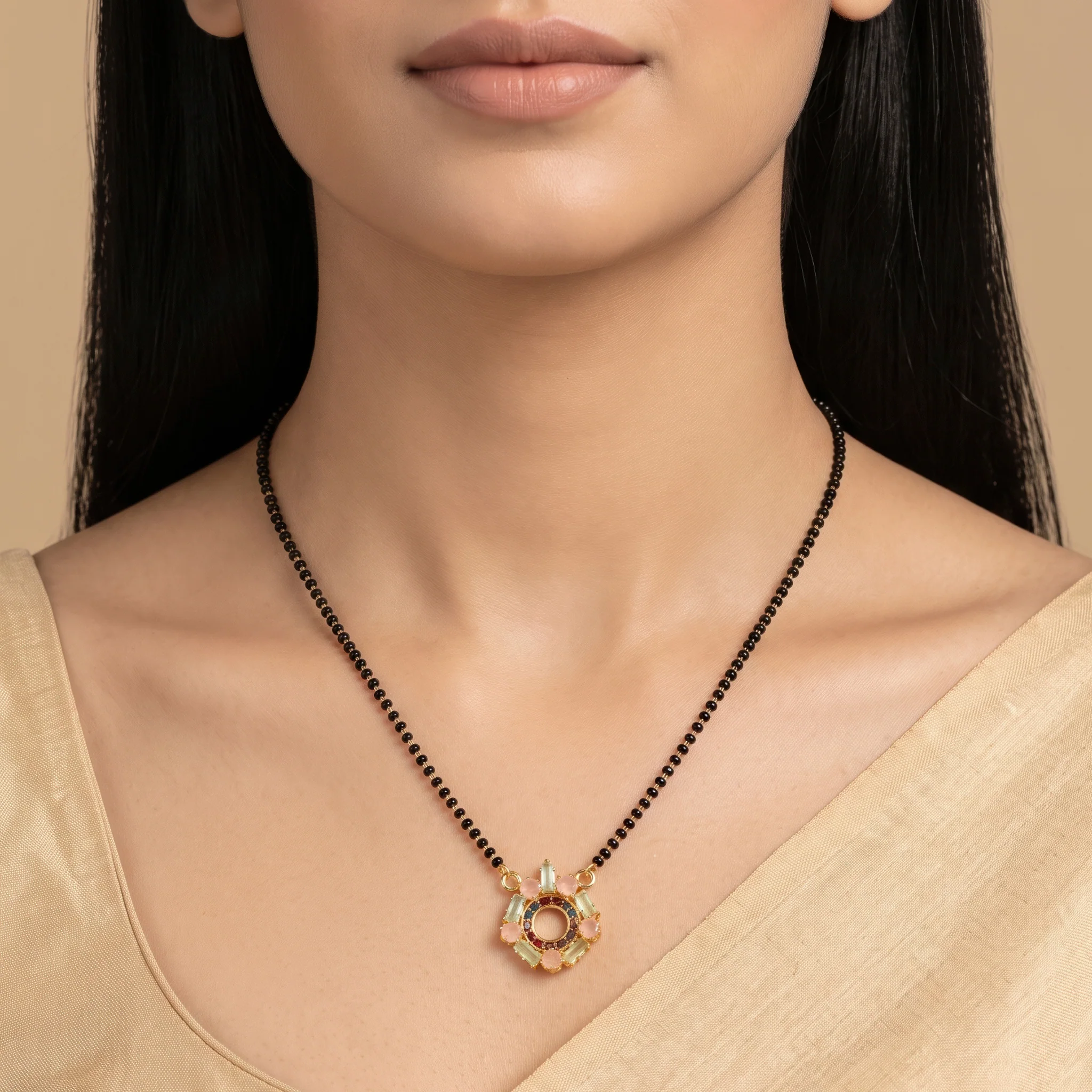 PRAO Necklace Anti-Tarnish Pastel Mangalsutra - Image 2
