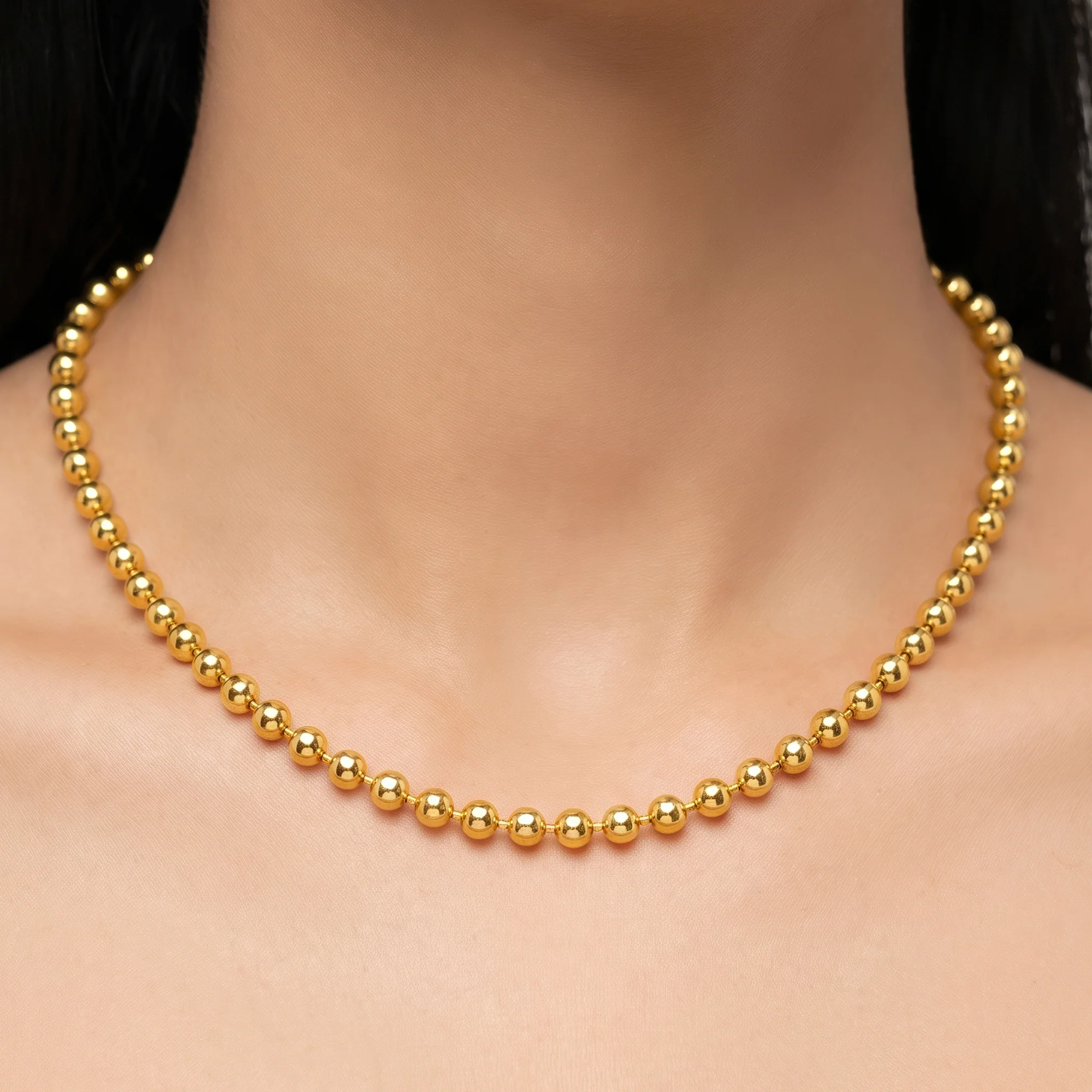 PRAO Necklace Anti-Tarnish Ball Chain