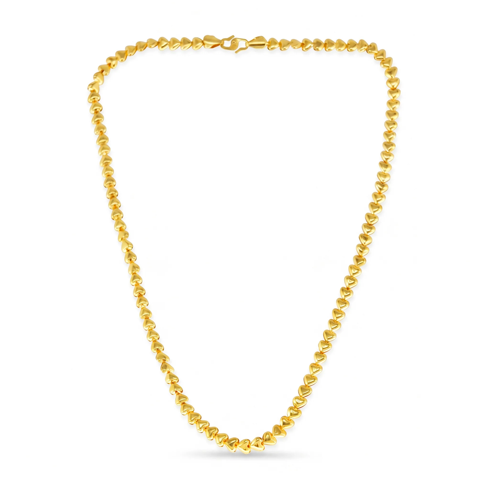PRAO Necklace Anti-Tarnish Gold Plated Heart Link Chain - Image 3