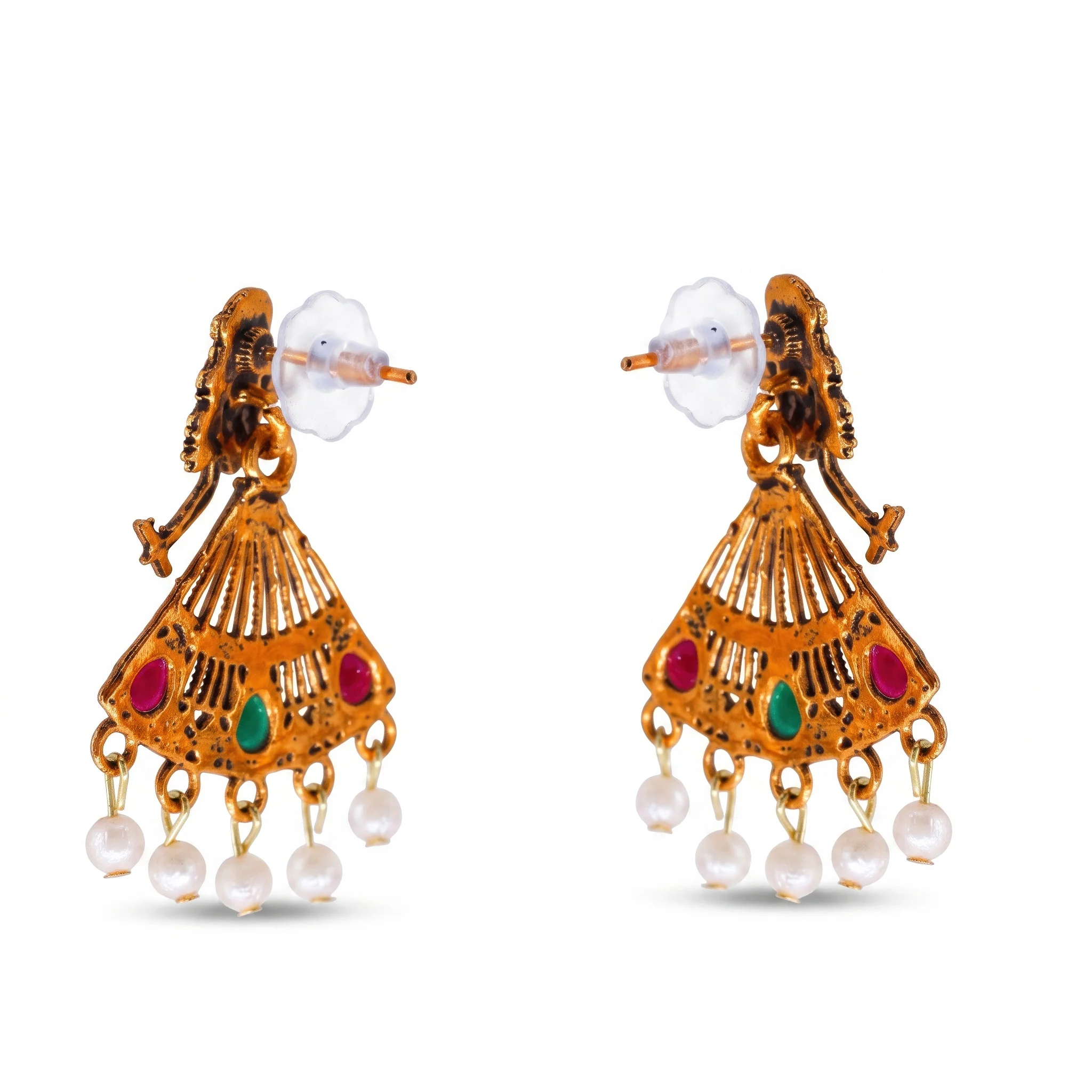 PRAO Earrings Anti-Tarnish Dancing Lady Danglers - Image 5
