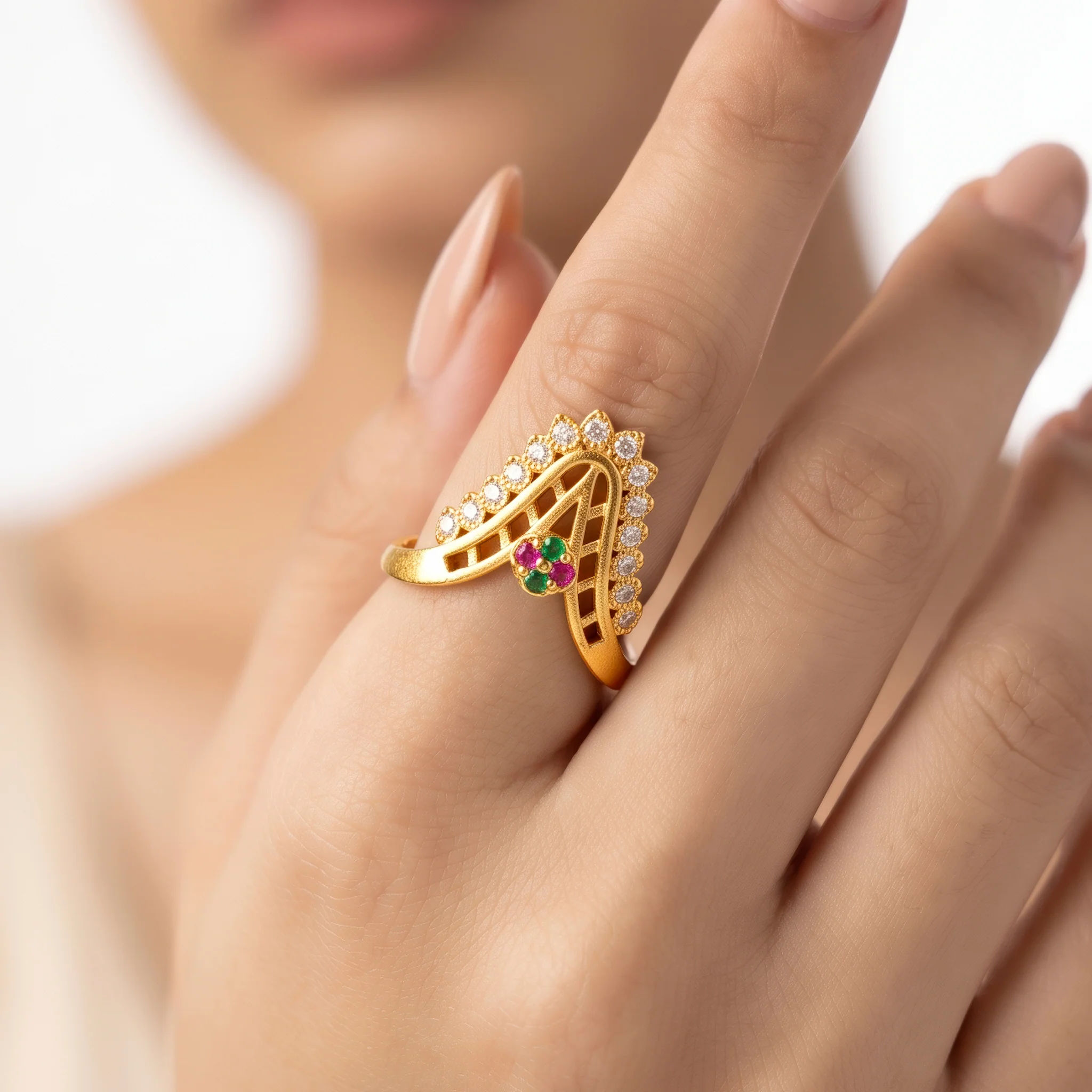 PRAO Ring Anti-Tarnish Floral Crown (Adjustable Size)