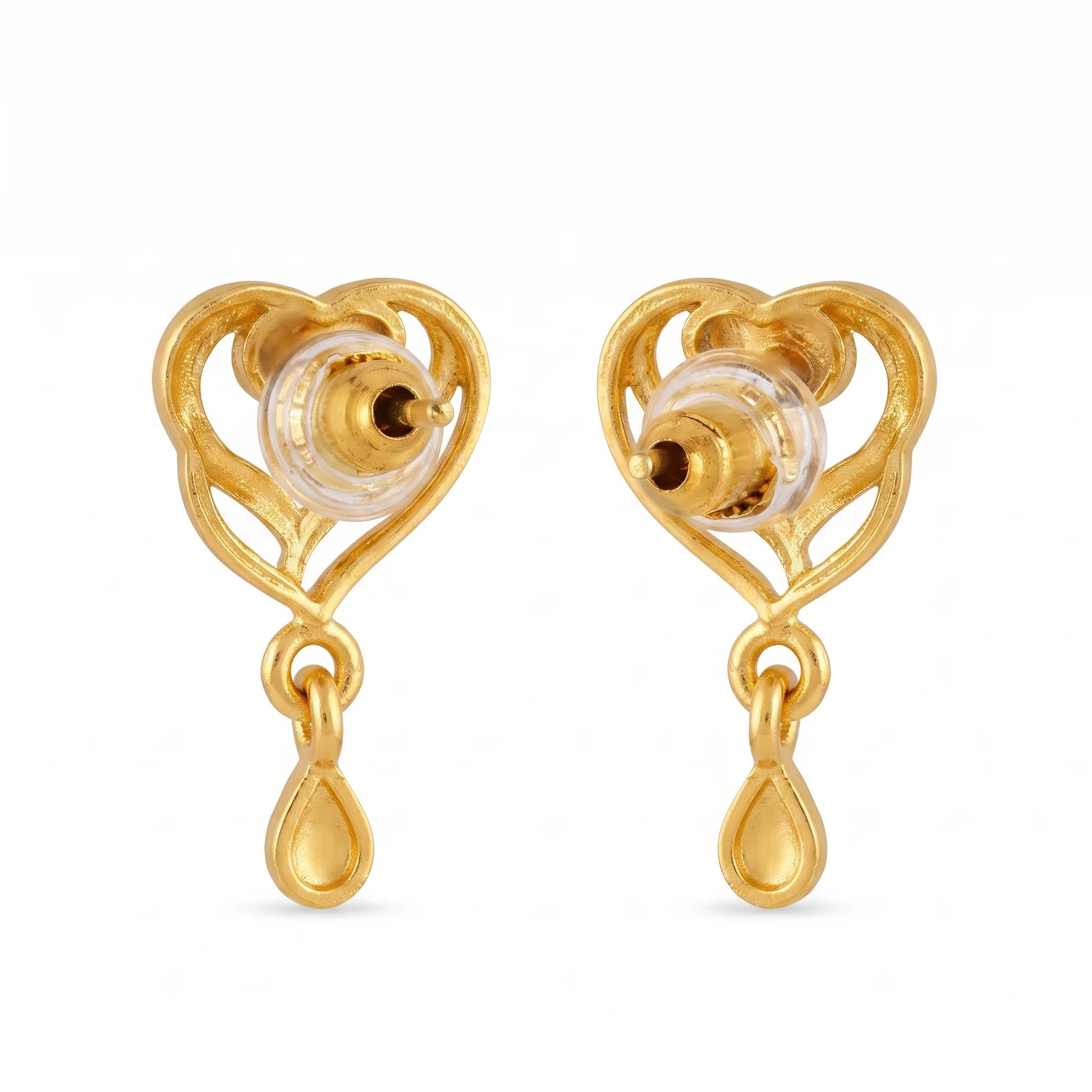 PRAO Earrings Anti-Tarnish Heart Drop Dangles - Image 5
