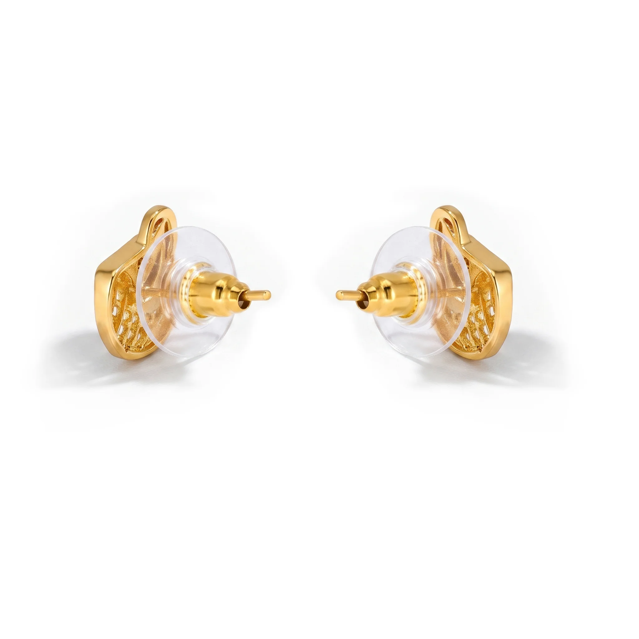PRAO Earrings Anti-Tarnish Fan Crystal Studs - Image 5