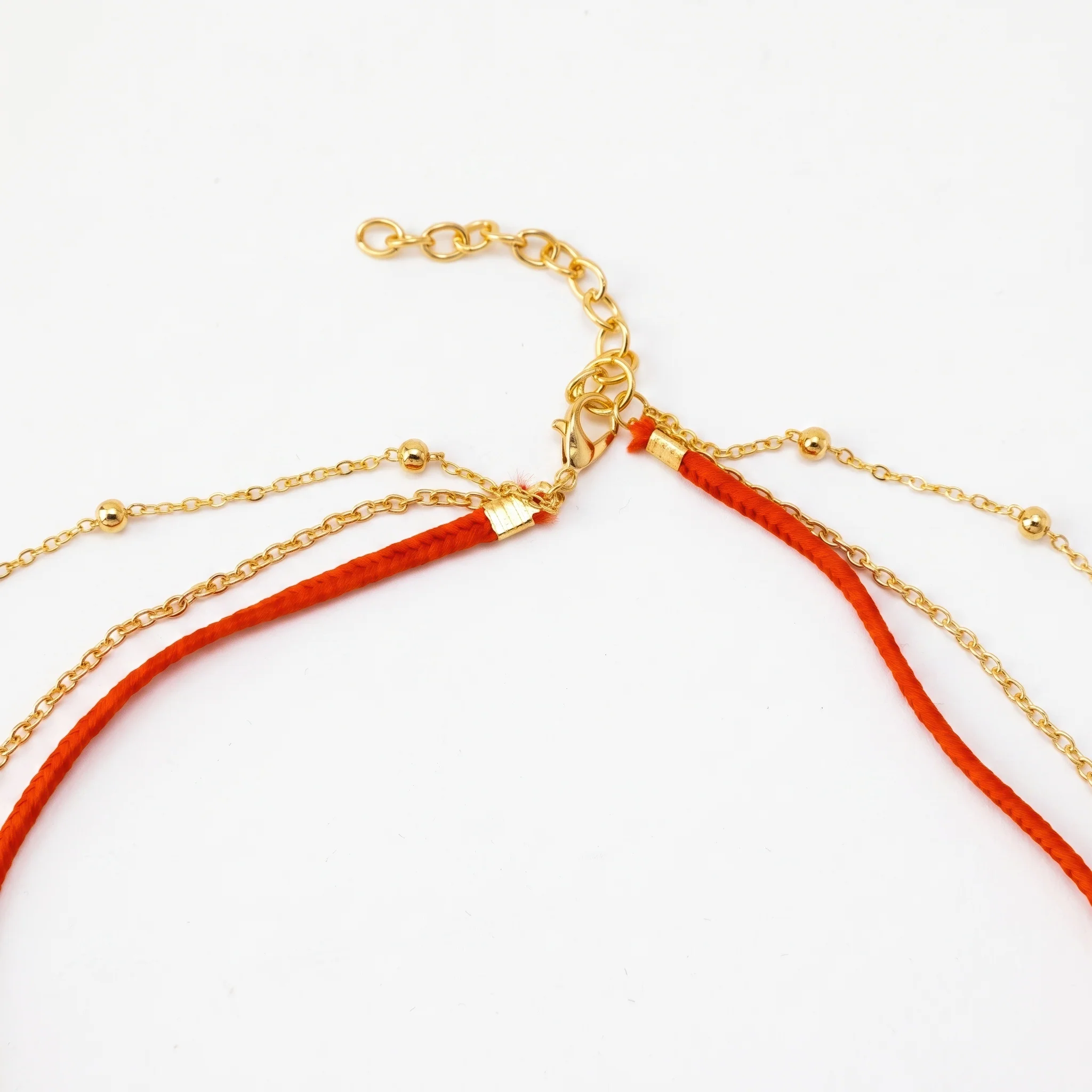 PRAO Necklace Anti-Tarnish Sunburst Crystal Layered Chain - Image 5