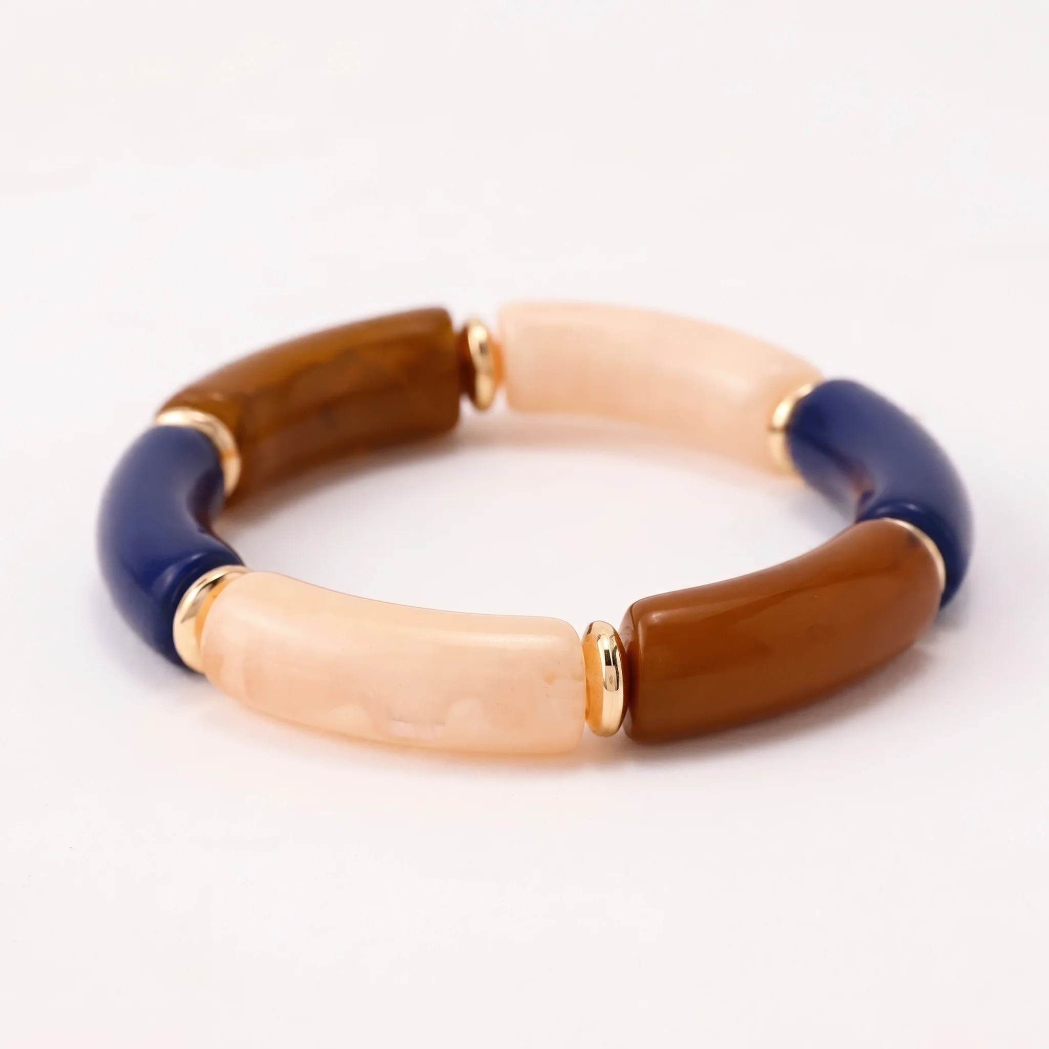 PRAO Bracelet Anti-Tarnish Tube Bead Bangle (Adjustable Size) - Image 4