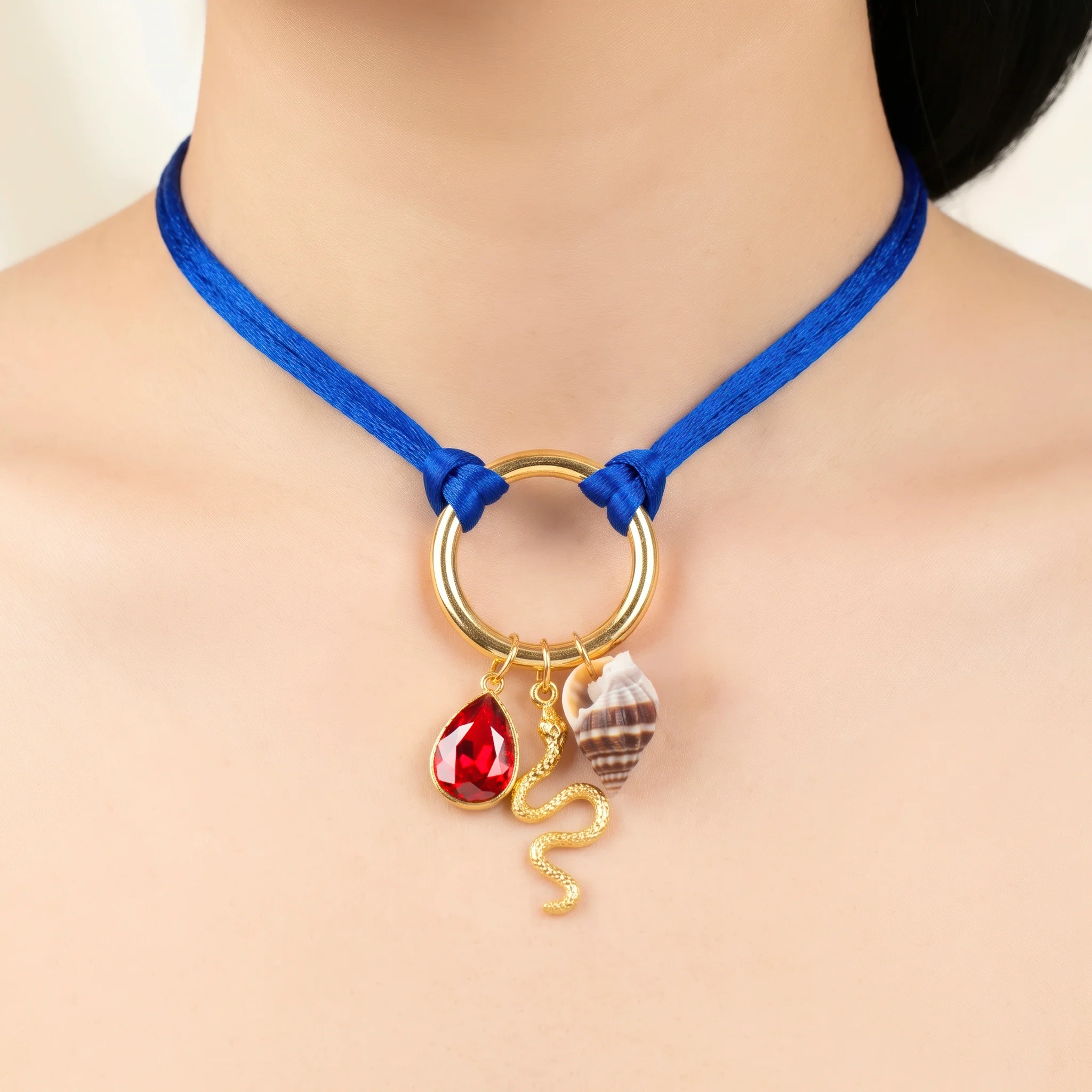 PRAO Necklace Anti-Tarnish Seashell Charm Cord - Image 4