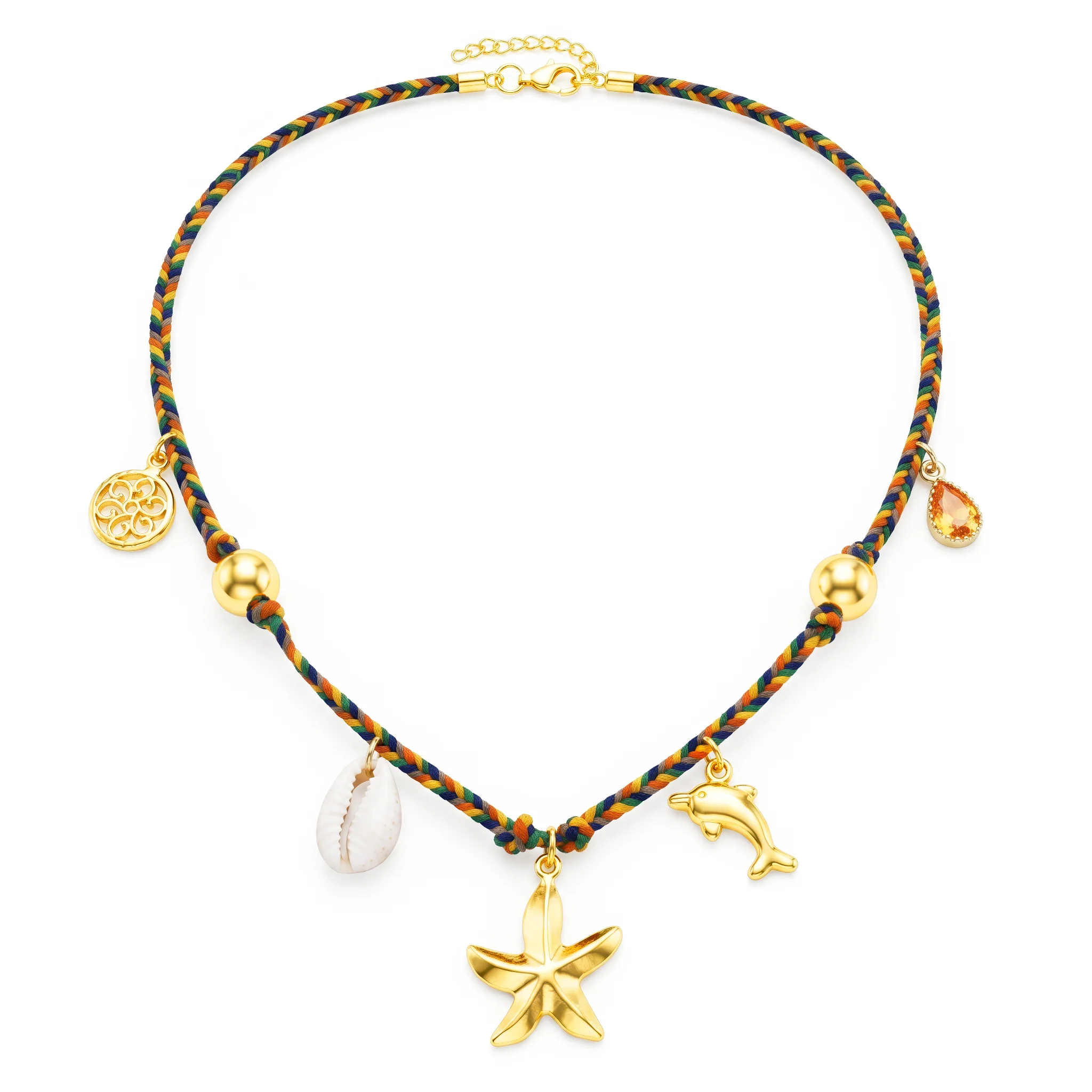 PRAO Necklace Anti-Tarnish Starfish Charm Cord - Image 3