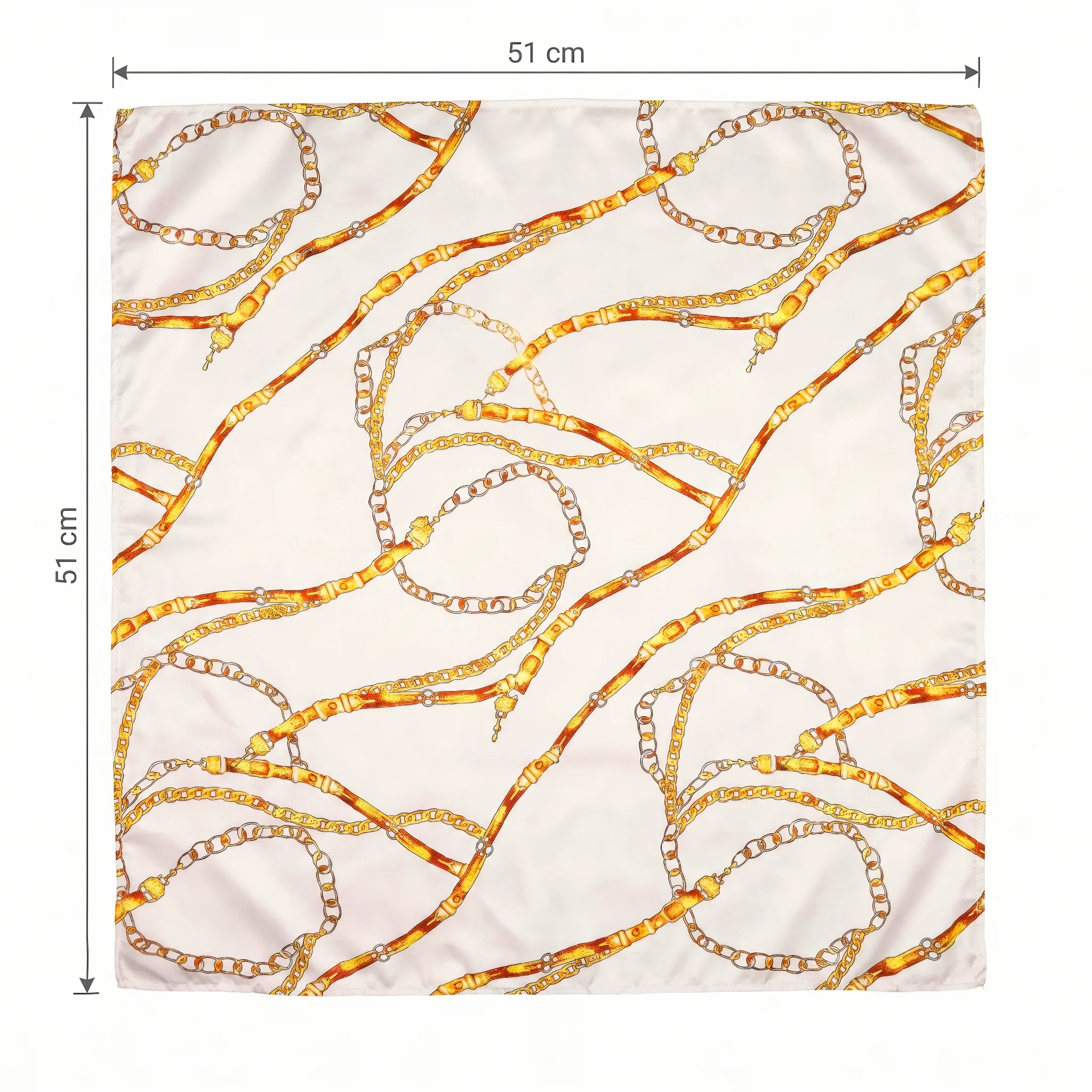 PRAO Scarf Necklace Anti-Tarnish Clip Charms Satin Wrap - Image 7
