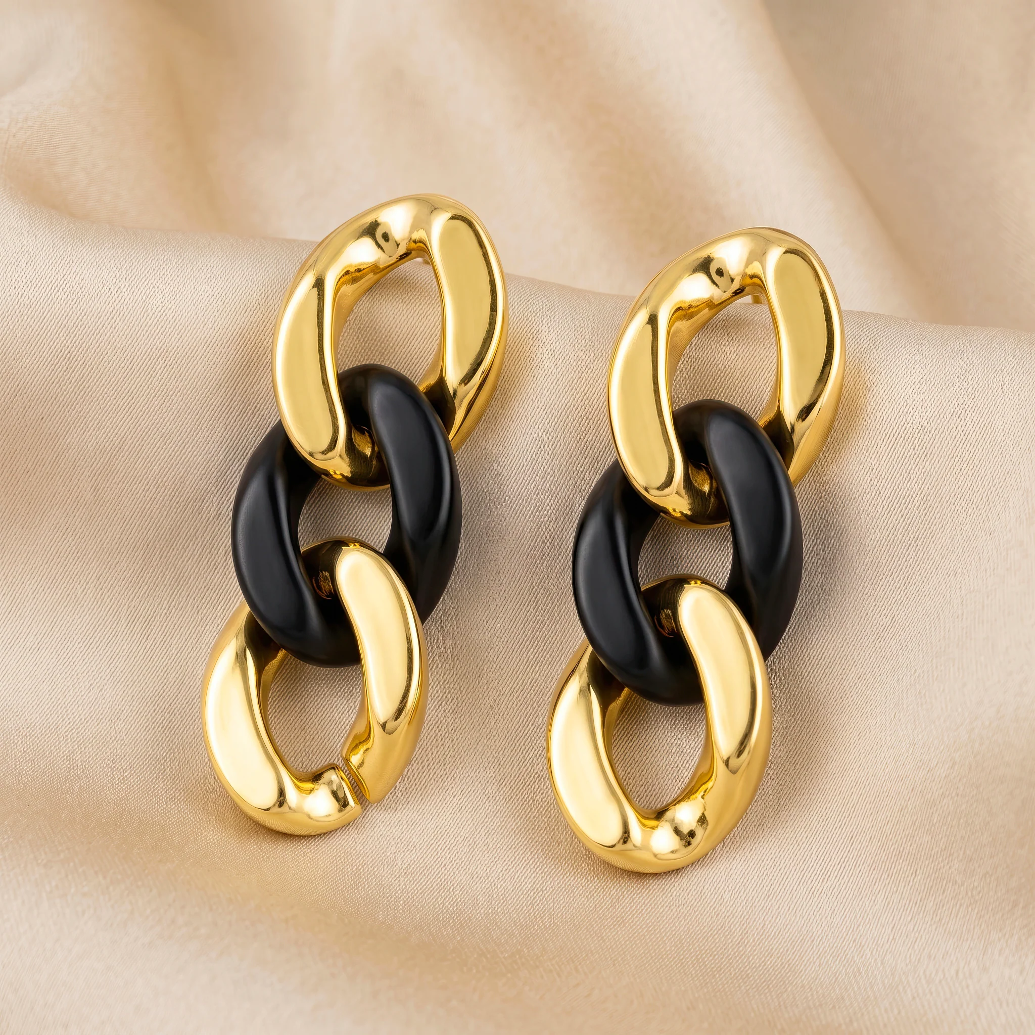 PRAO Earrings Resin Link Dangles - Image 4