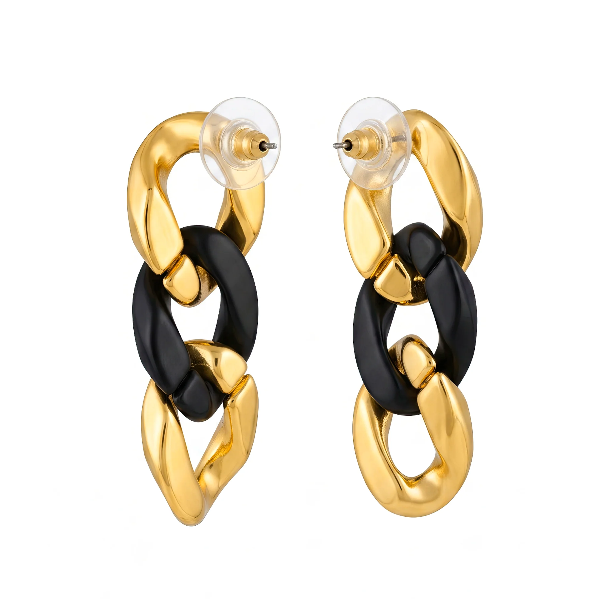 PRAO Earrings Resin Link Dangles - Image 5