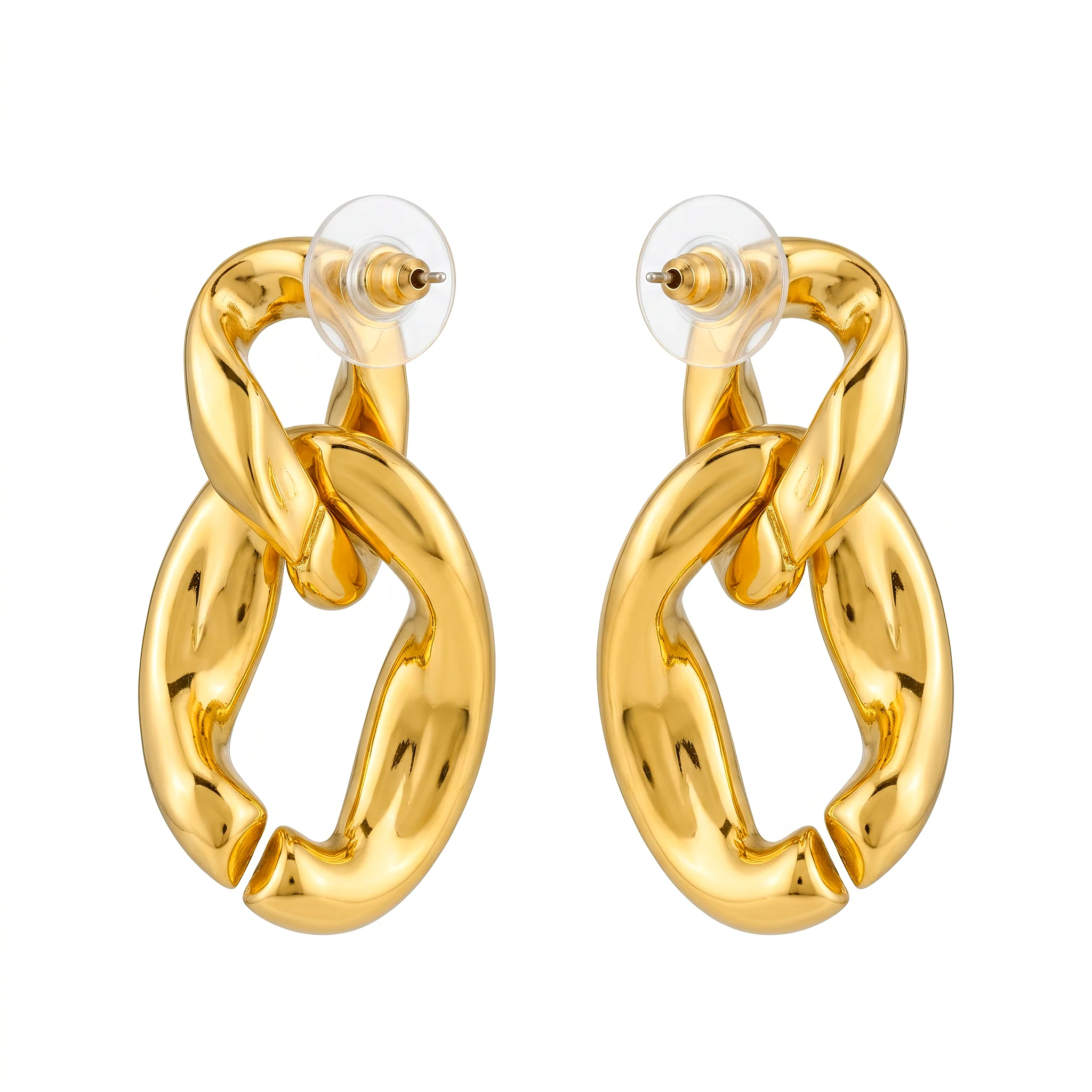 PRAO Earrings Chunky Link Dangles - Image 5