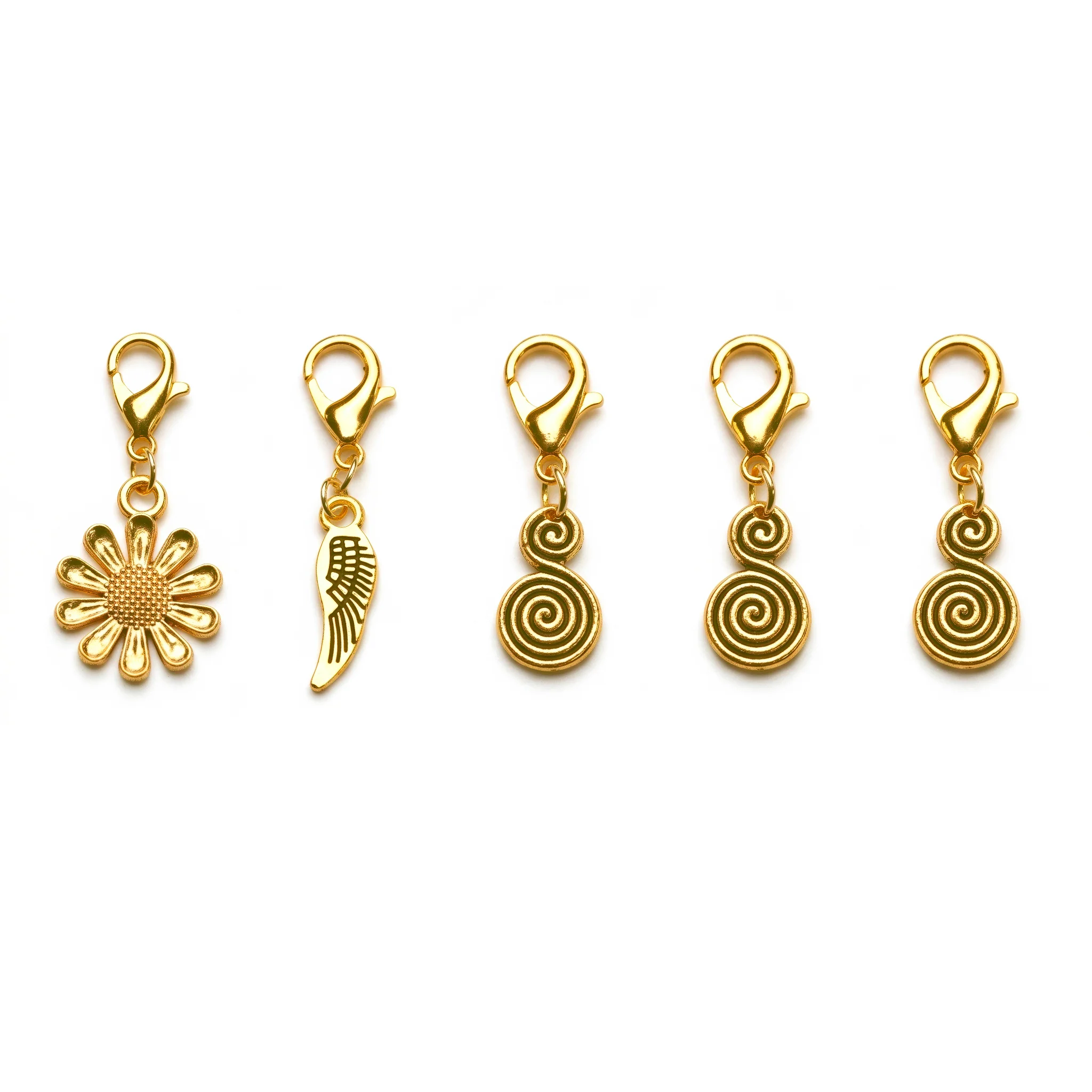PRAO Scarf Necklace Anti-Tarnish Floral Clip Charm Fabric Detachable Charms - Image 7