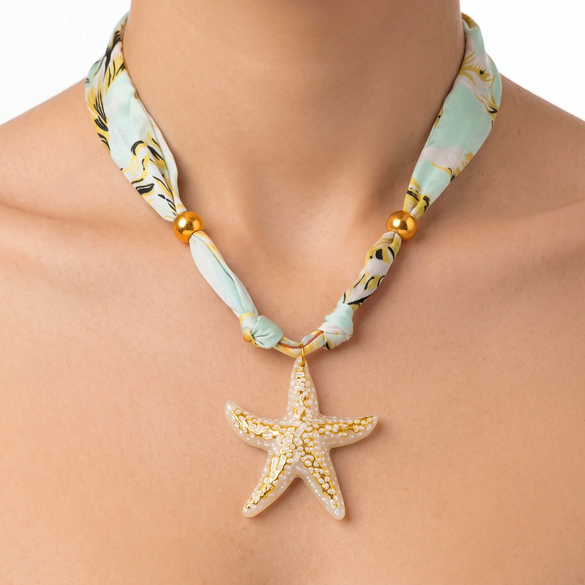 PRAO Necklace Starfish Scarf Pendant - Image 2