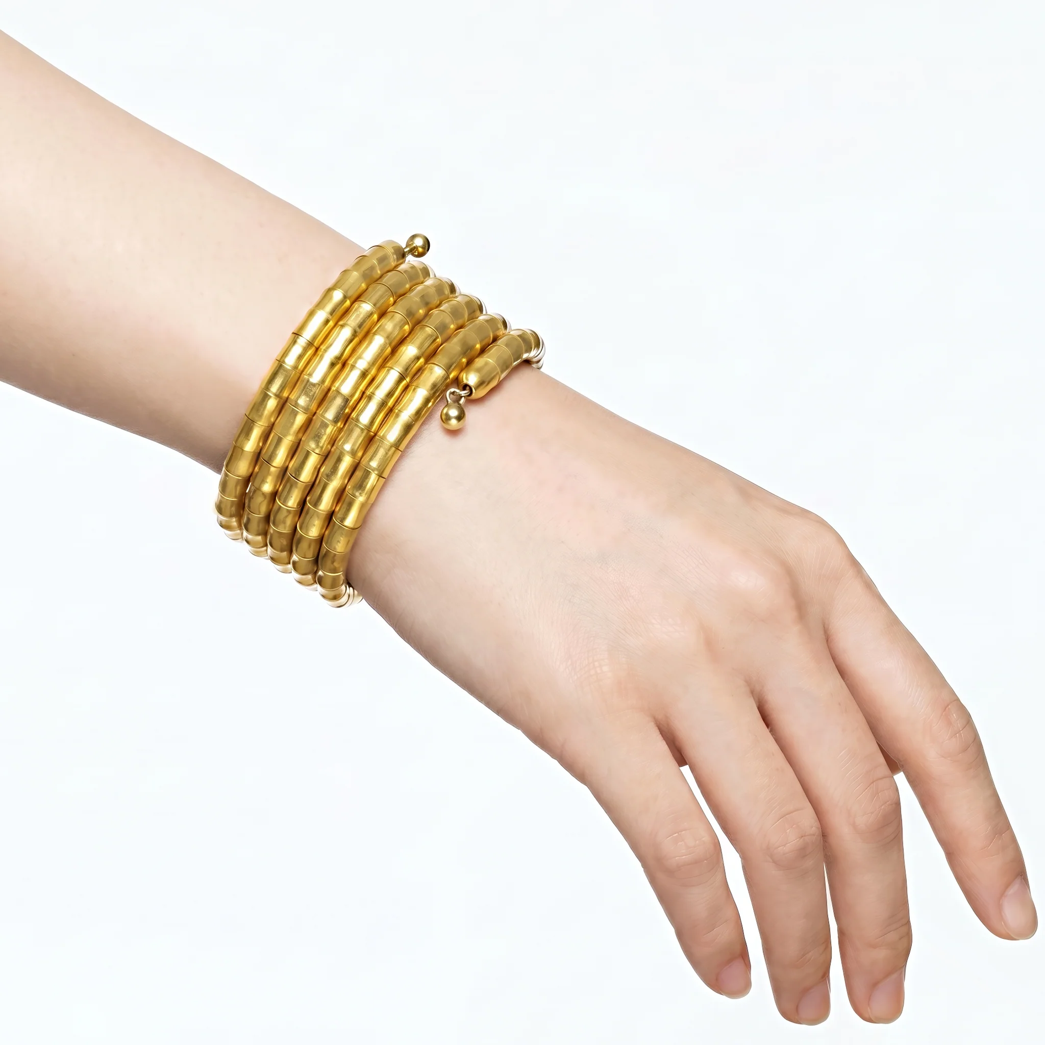 PRAO Bracelet Anti-Tarnish Gold Plated Multilayered Flexible Cuff (Adjustable Size) - Image 3