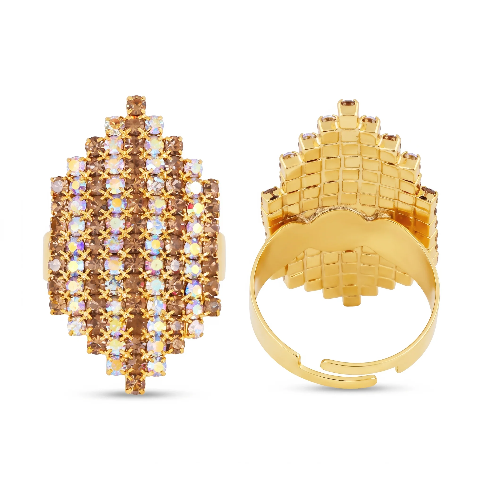 PRAO Ring Anti-Tarnish Diamond Shield Crystal (Adjustable Size) - Image 5