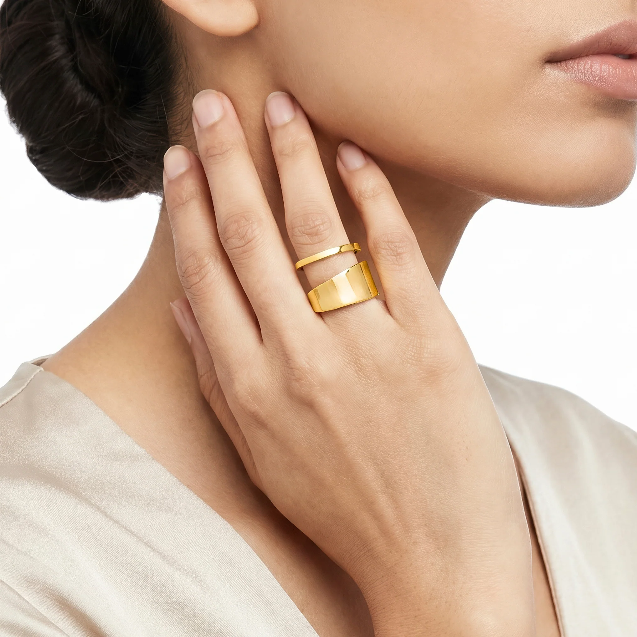 PRAO Ring Anti-Tarnish Sculptural Design (Adjustable Size) - Image 4
