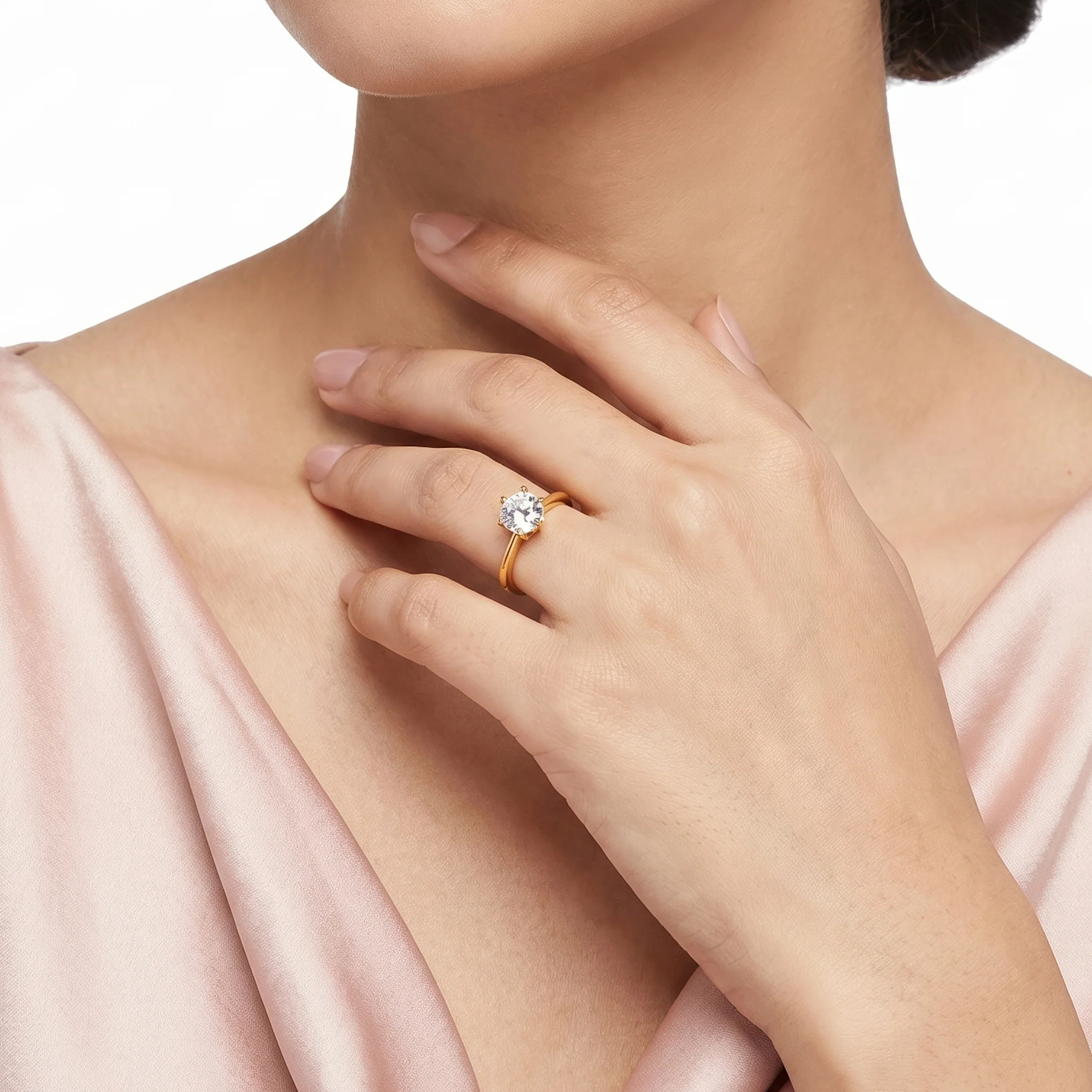 PRAO Ring Anti-Tarnish Solitaire Crystal (Adjustable Size) - Image 3