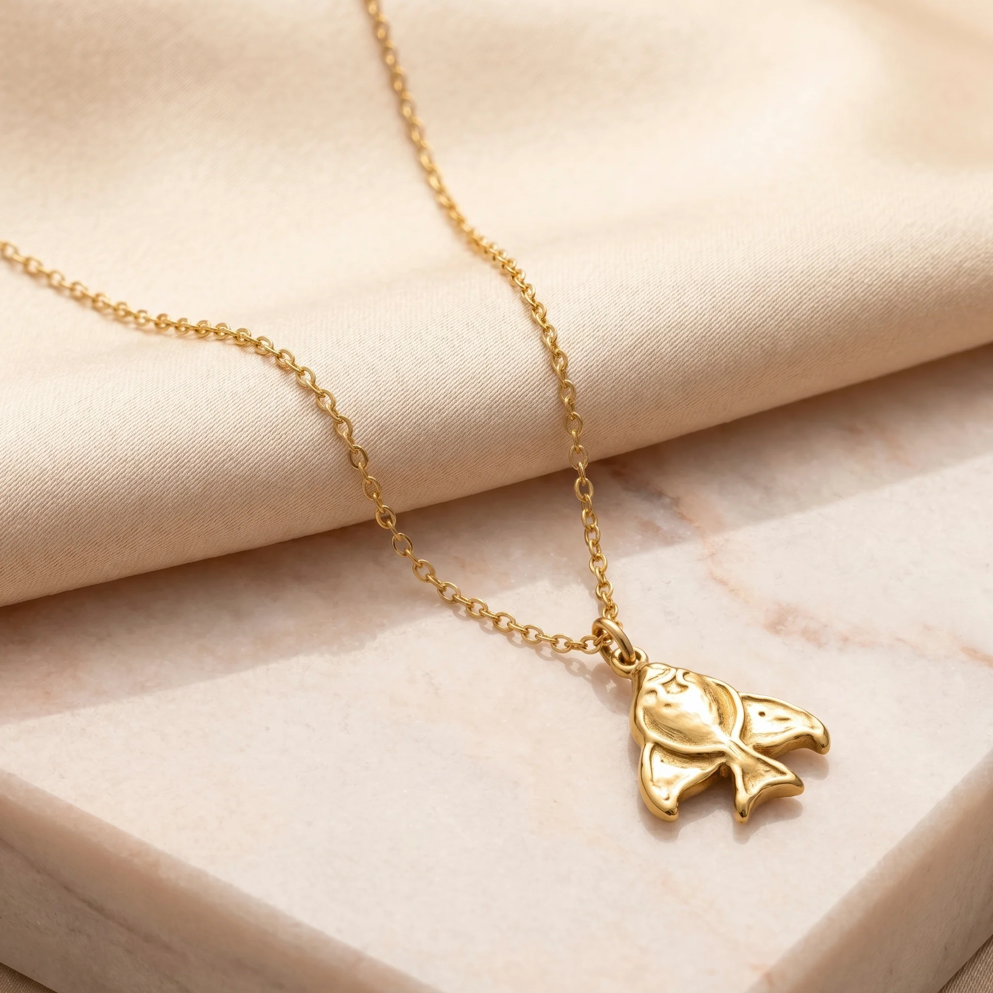 PRAO Necklace Anti-Tarnish Fish Pendant Chain - Image 4