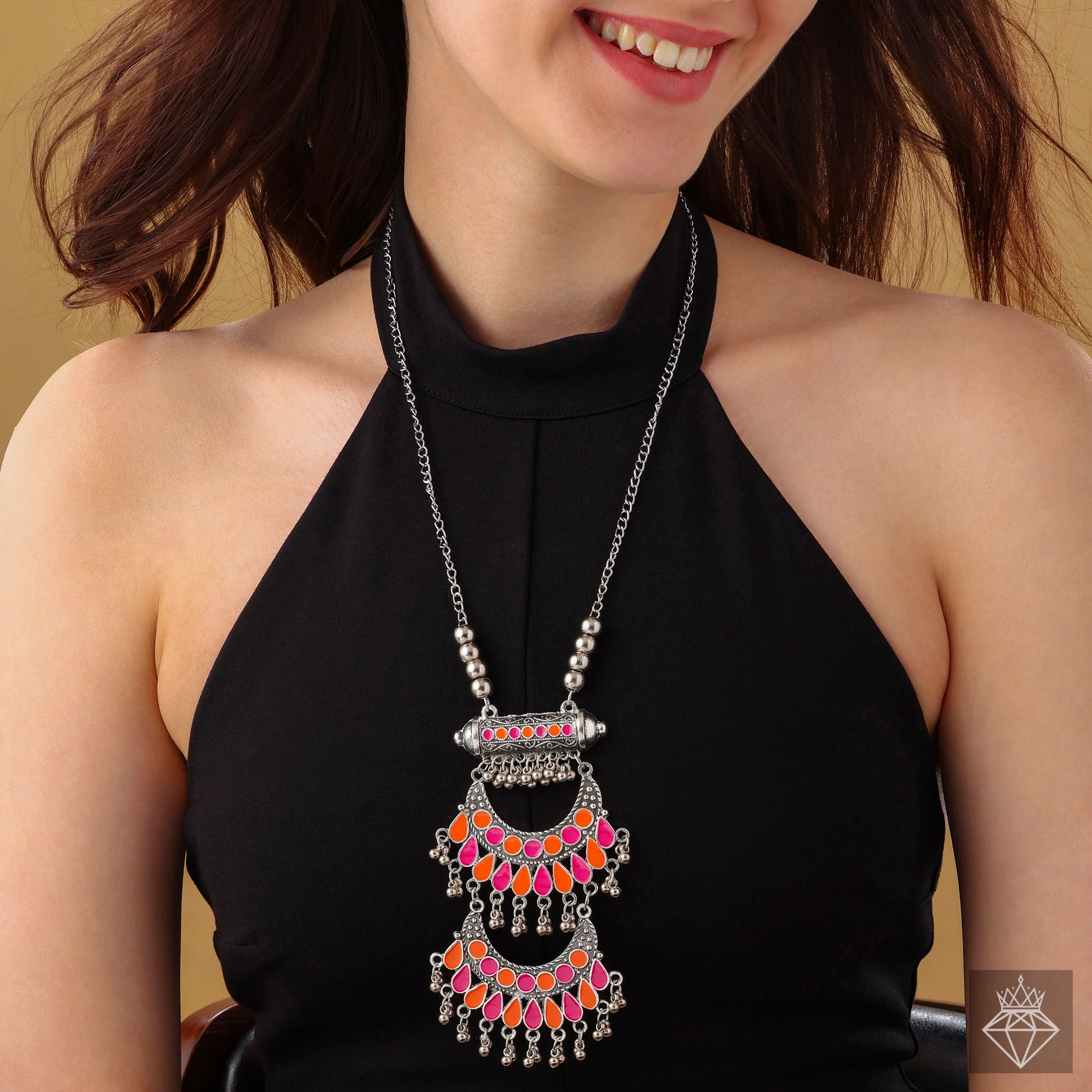 PRAO Necklace Colorful Cadence: PRAO Enameled Ghungroo - Image 2