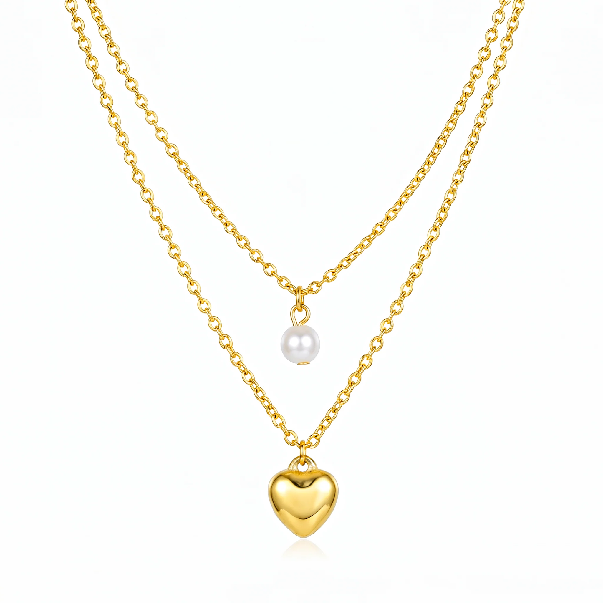 PRAO Necklace Anti-Tarnish Multilayered Chain