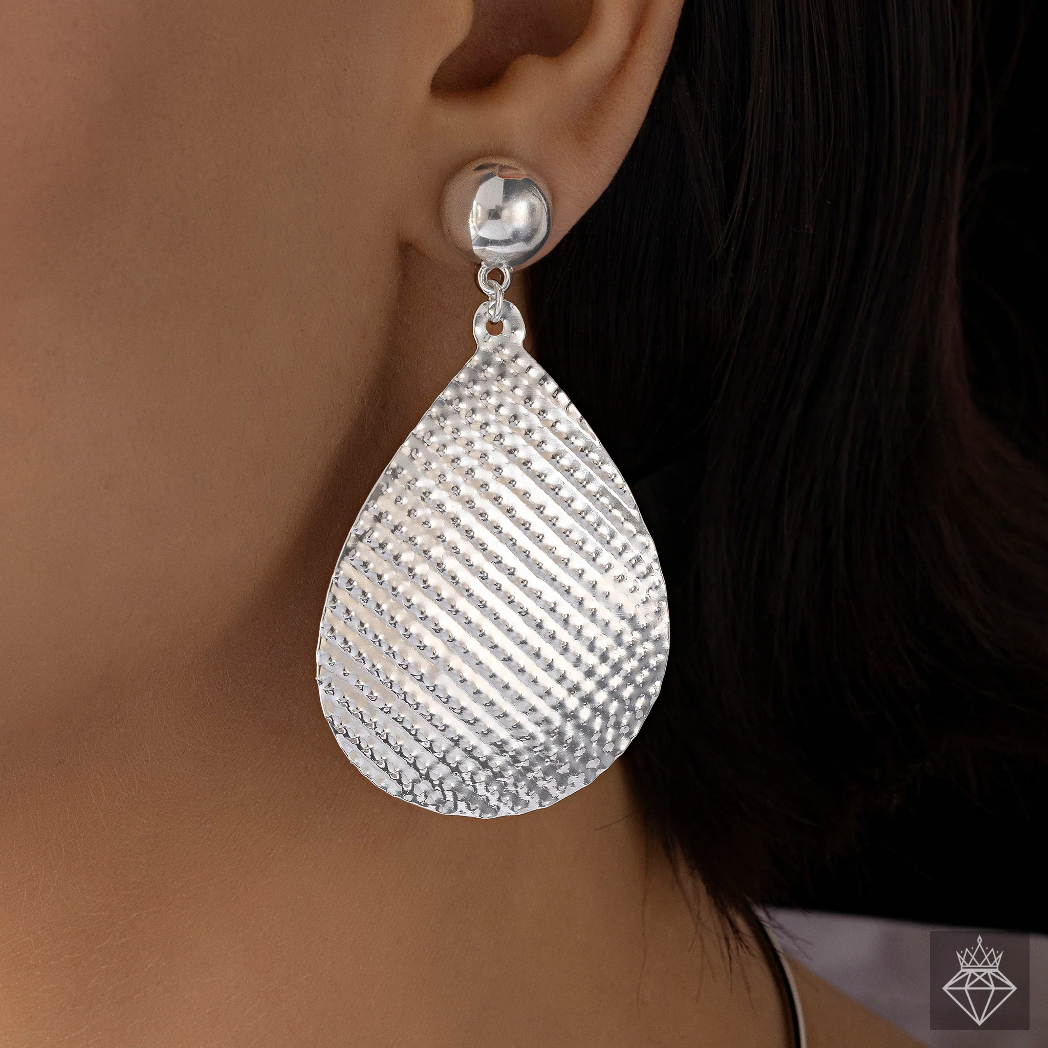 PRAO Necklace Anti-Tarnish Silver Hasli With Earrings - Image 3