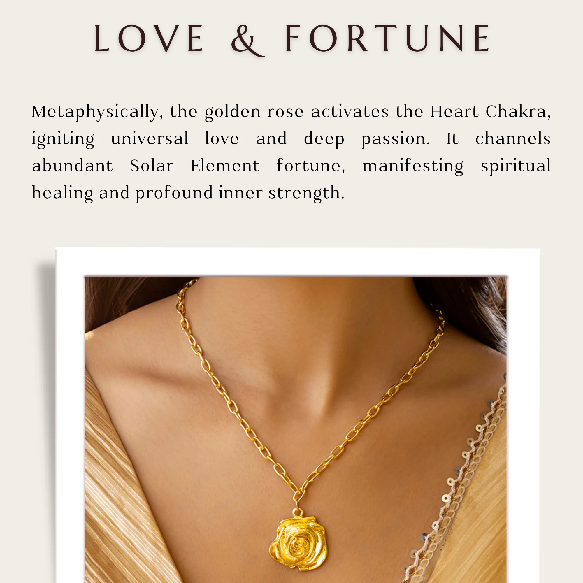 PRAO Necklace Gold Plated Rose Flower Chain - Image 5
