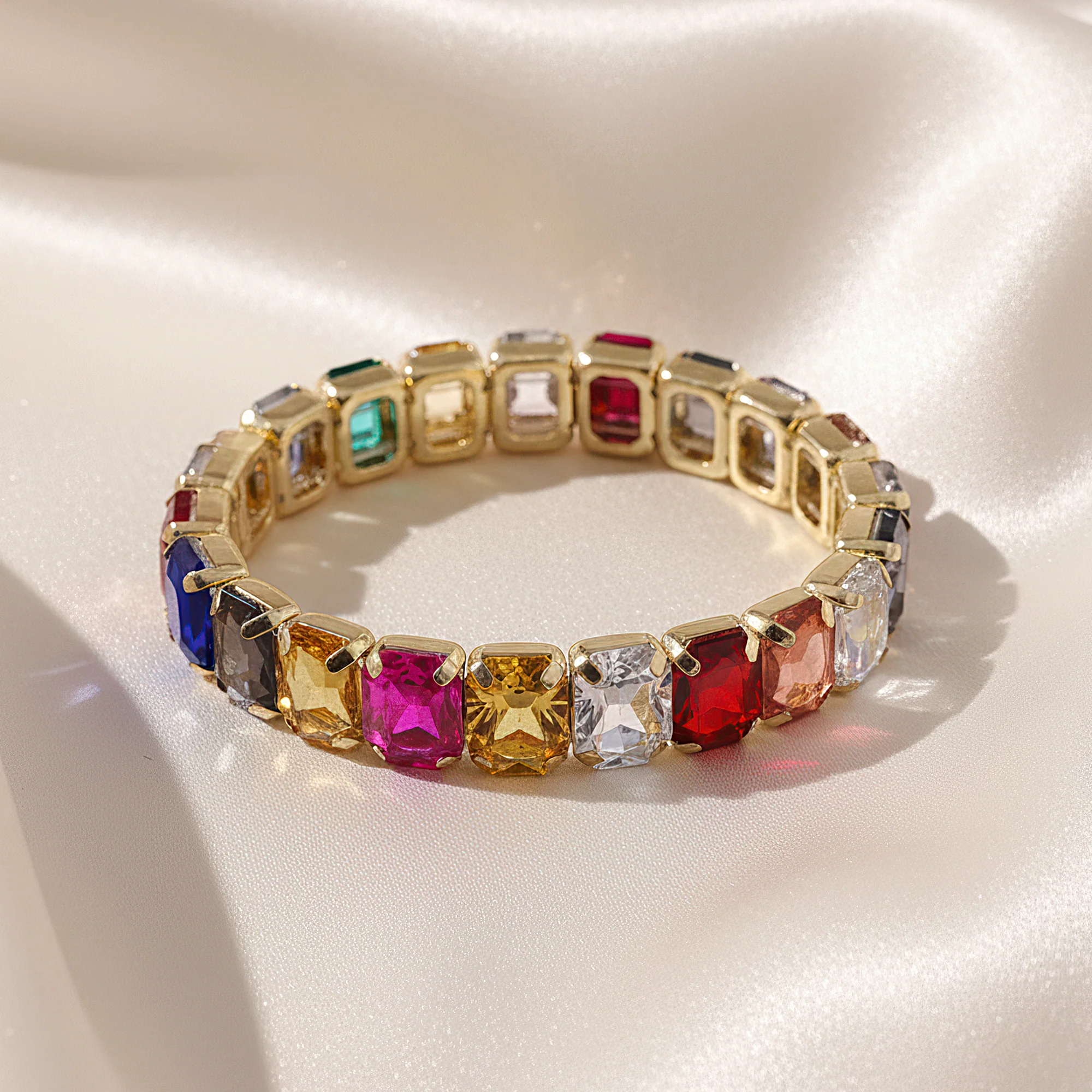 PRAO Bracelet Anti-Tarnish Multicolor Crystal (Adjustable Size) - Image 5