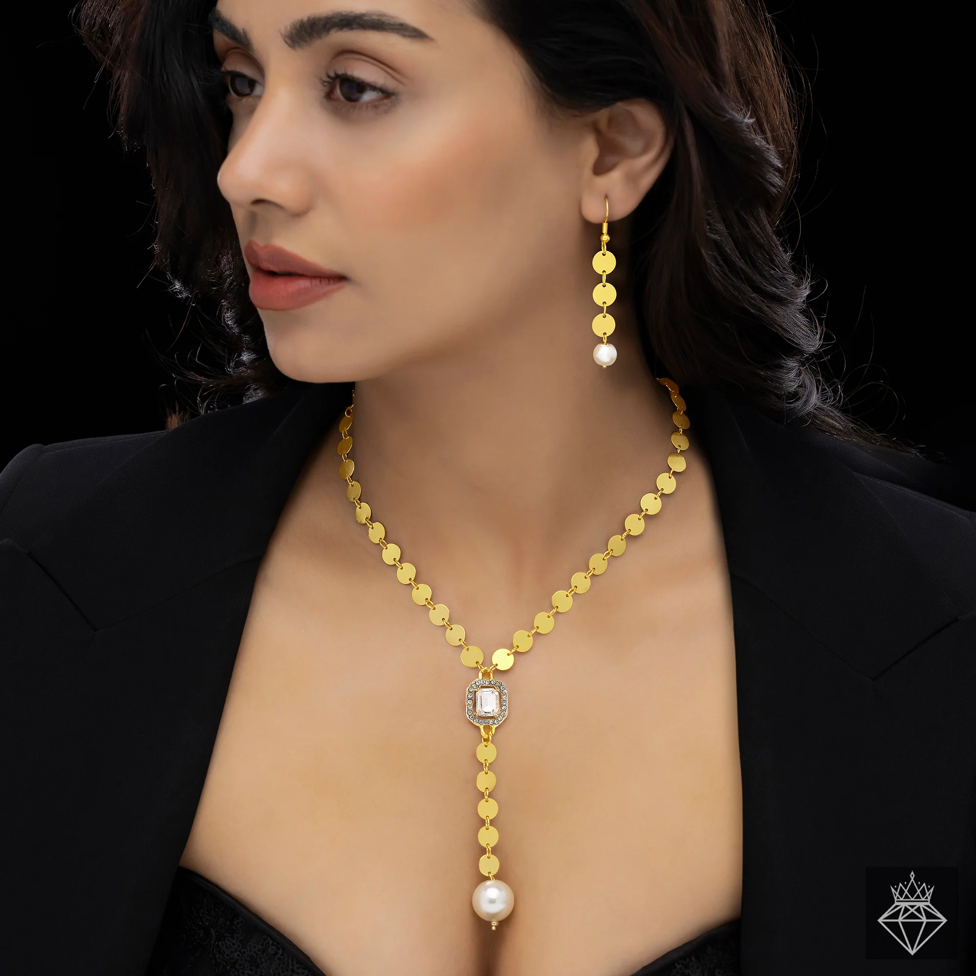 PRAO Necklace Anti-Tarnish Gold Plated Set With Earrings - Image 4