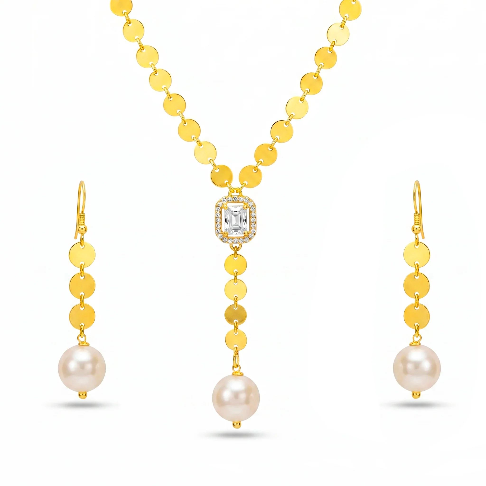 PRAO Necklace Anti-Tarnish Gold Plated Set With Earrings - Image 5