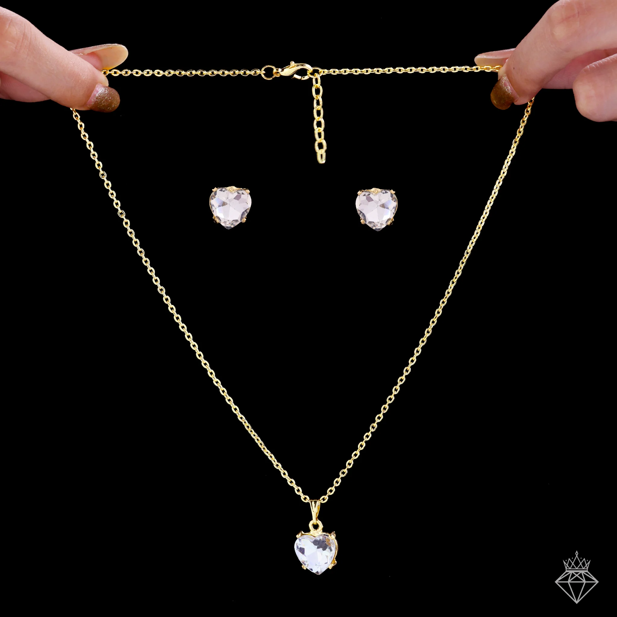 PRAO Necklace Anti-Tarnish Solitaire Set With Earrings - Image 5