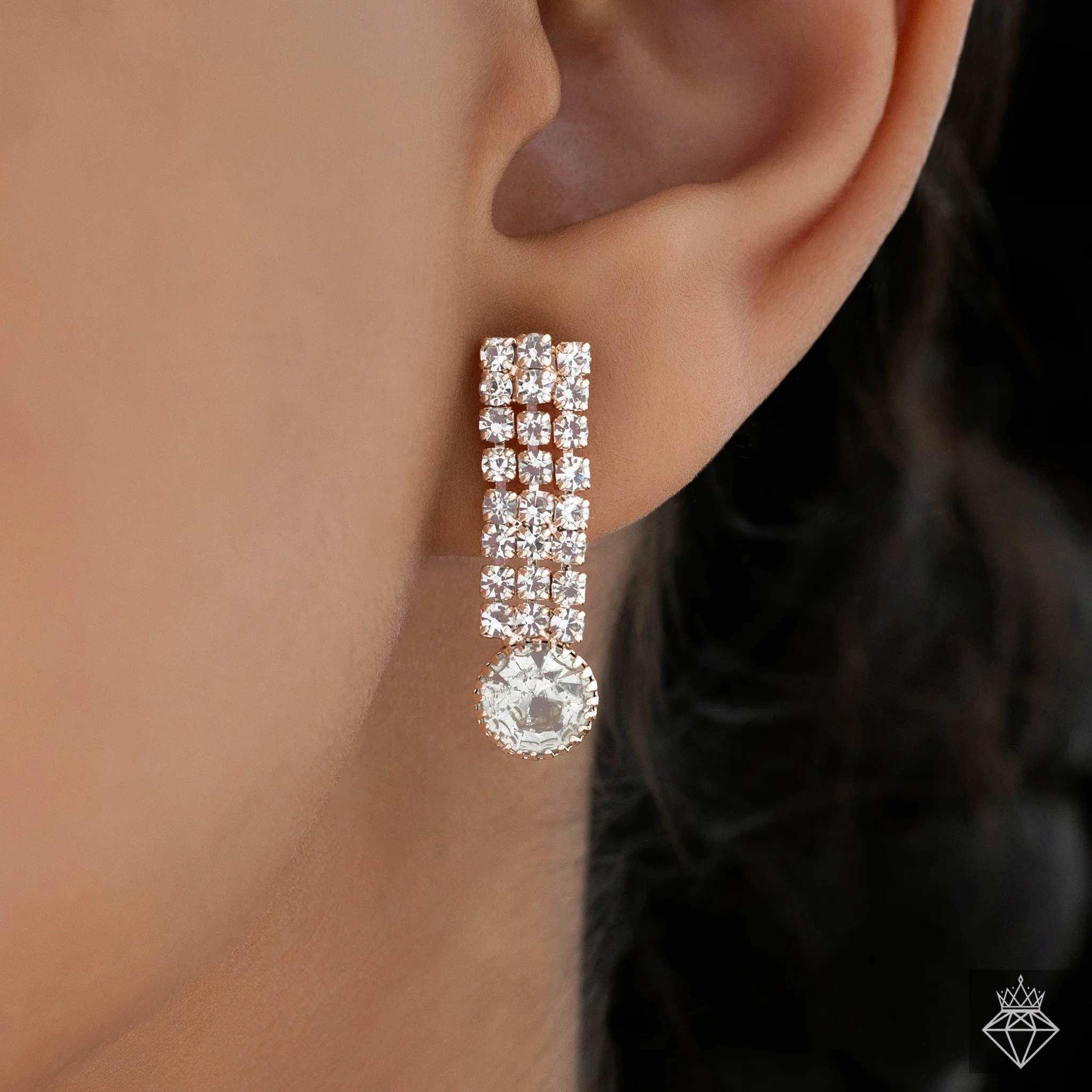PRAO Necklace Anti-Tarnish Crystal Set With Earrings - Image 4