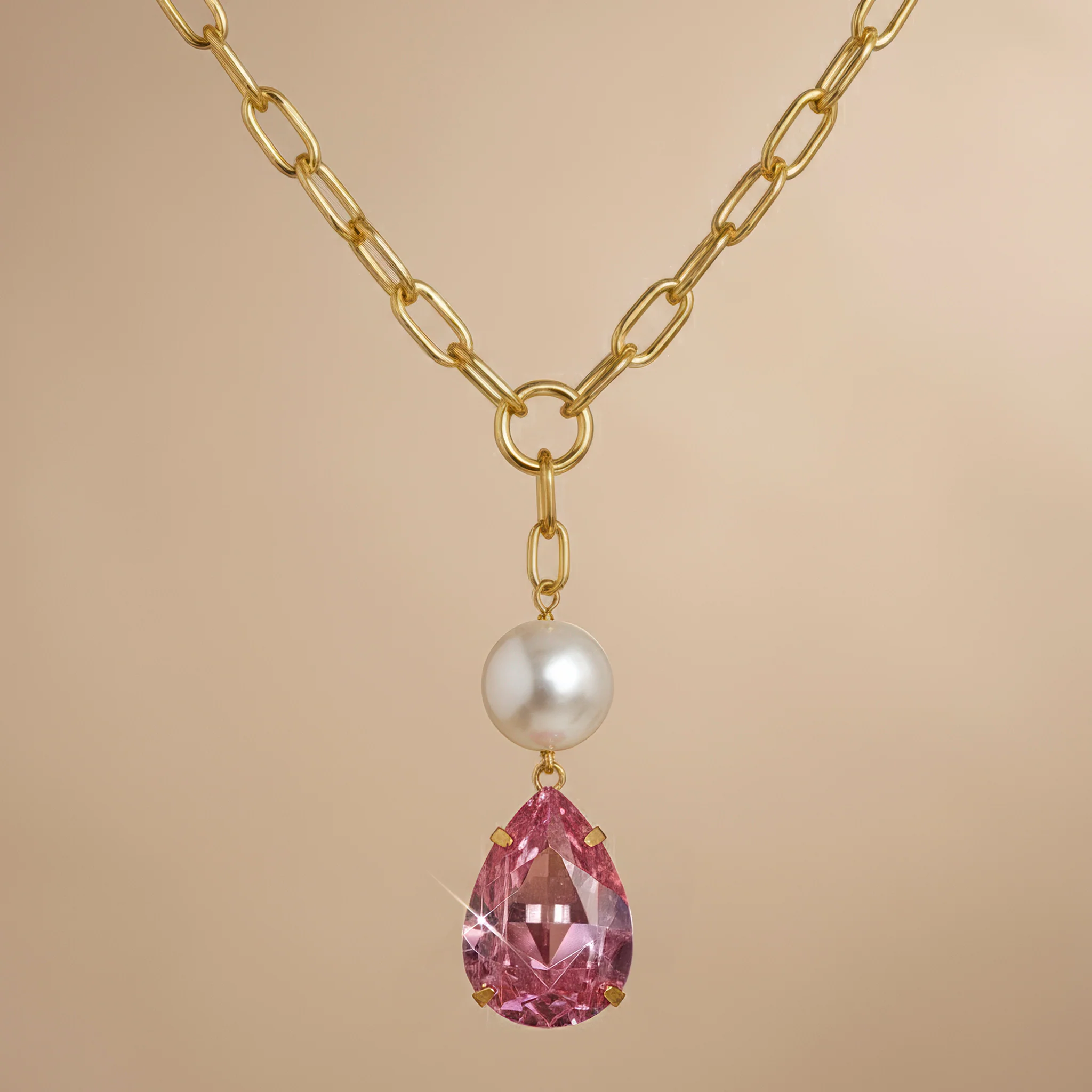 PRAO Necklace Anti-Tarnish Crystal Pendant - Image 4