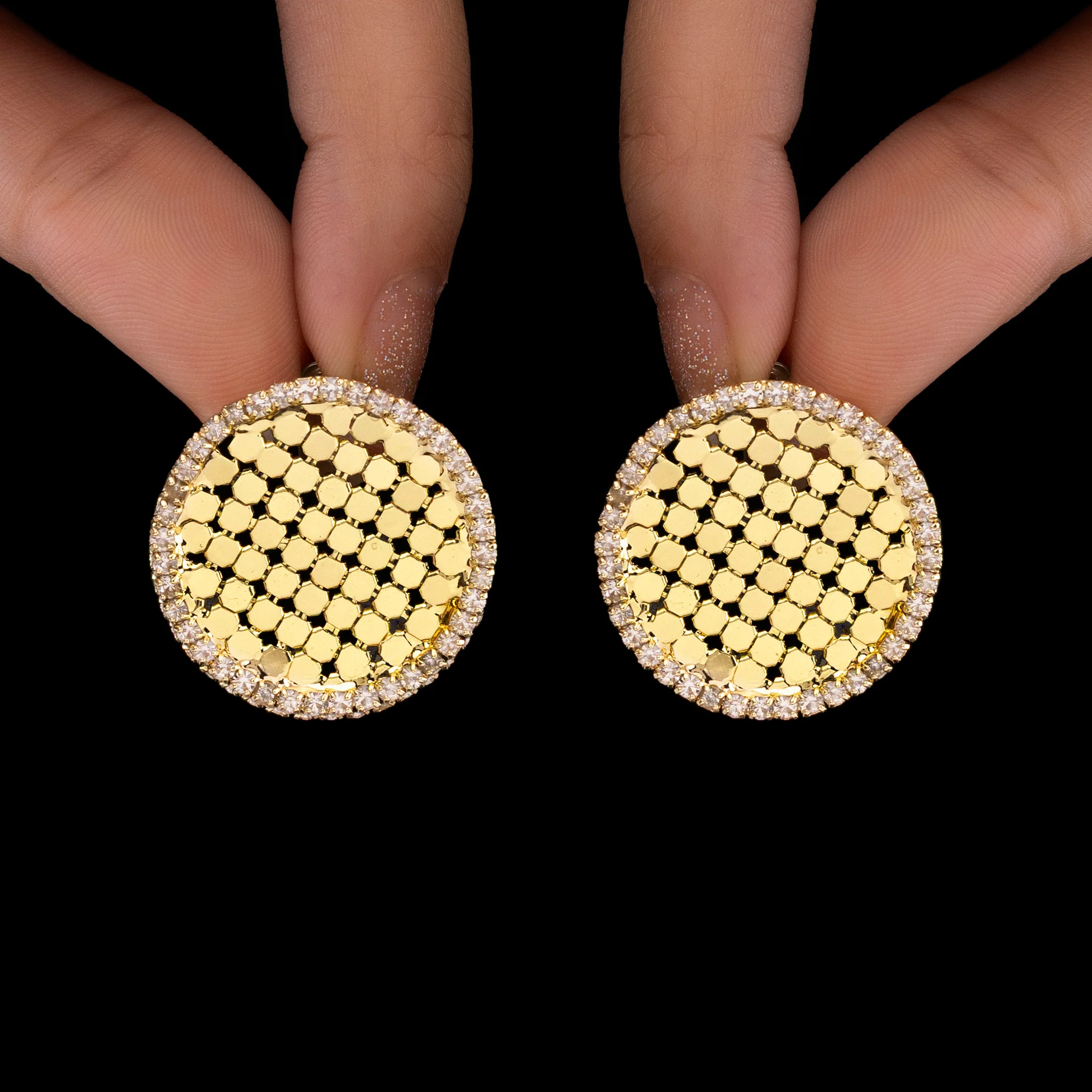PRAO Earrings Anti-Tarnish Premium Brass Statement Studs - Image 2