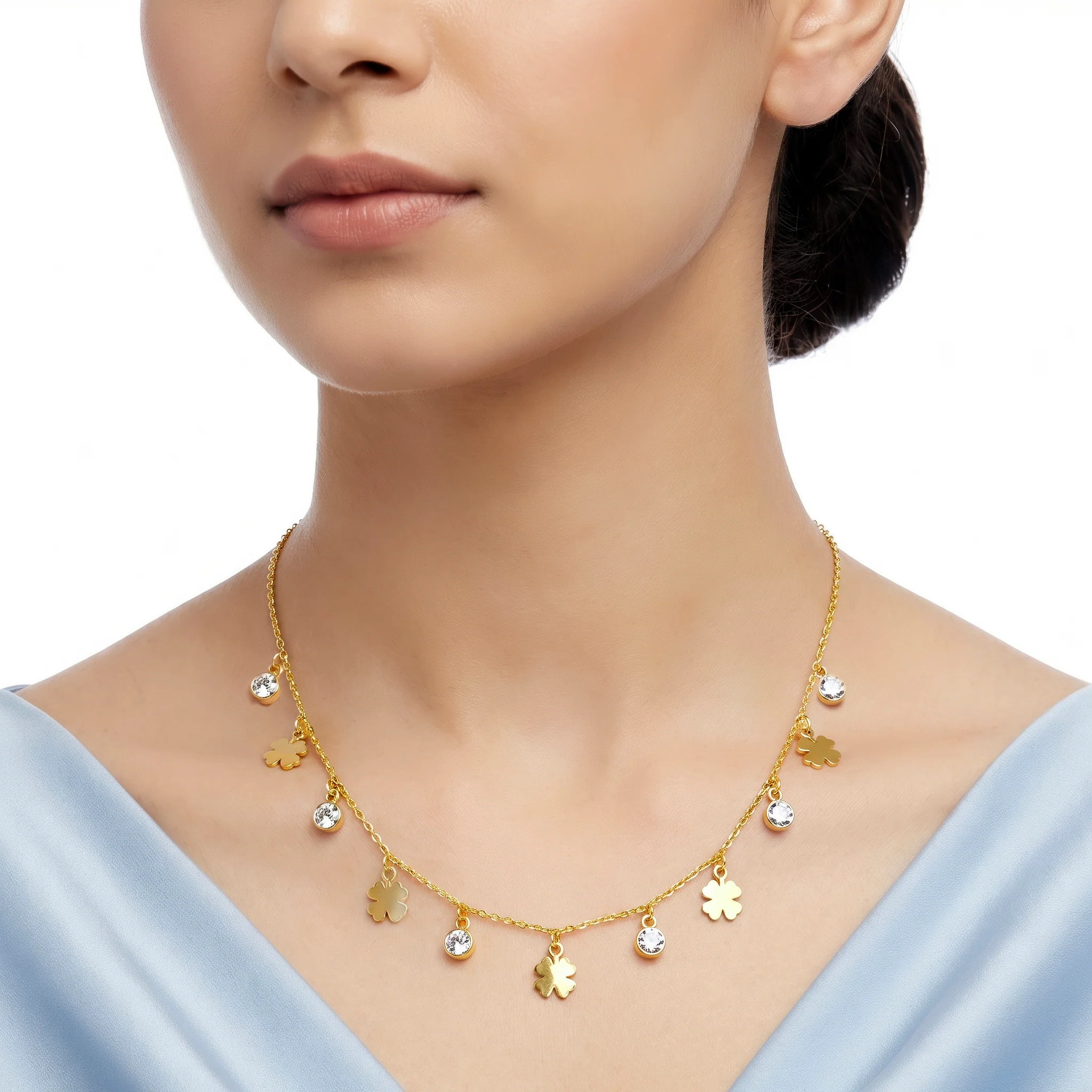 Anti-Tarnish Gold Plated Charms Necklace Minimalist Design - Image 3