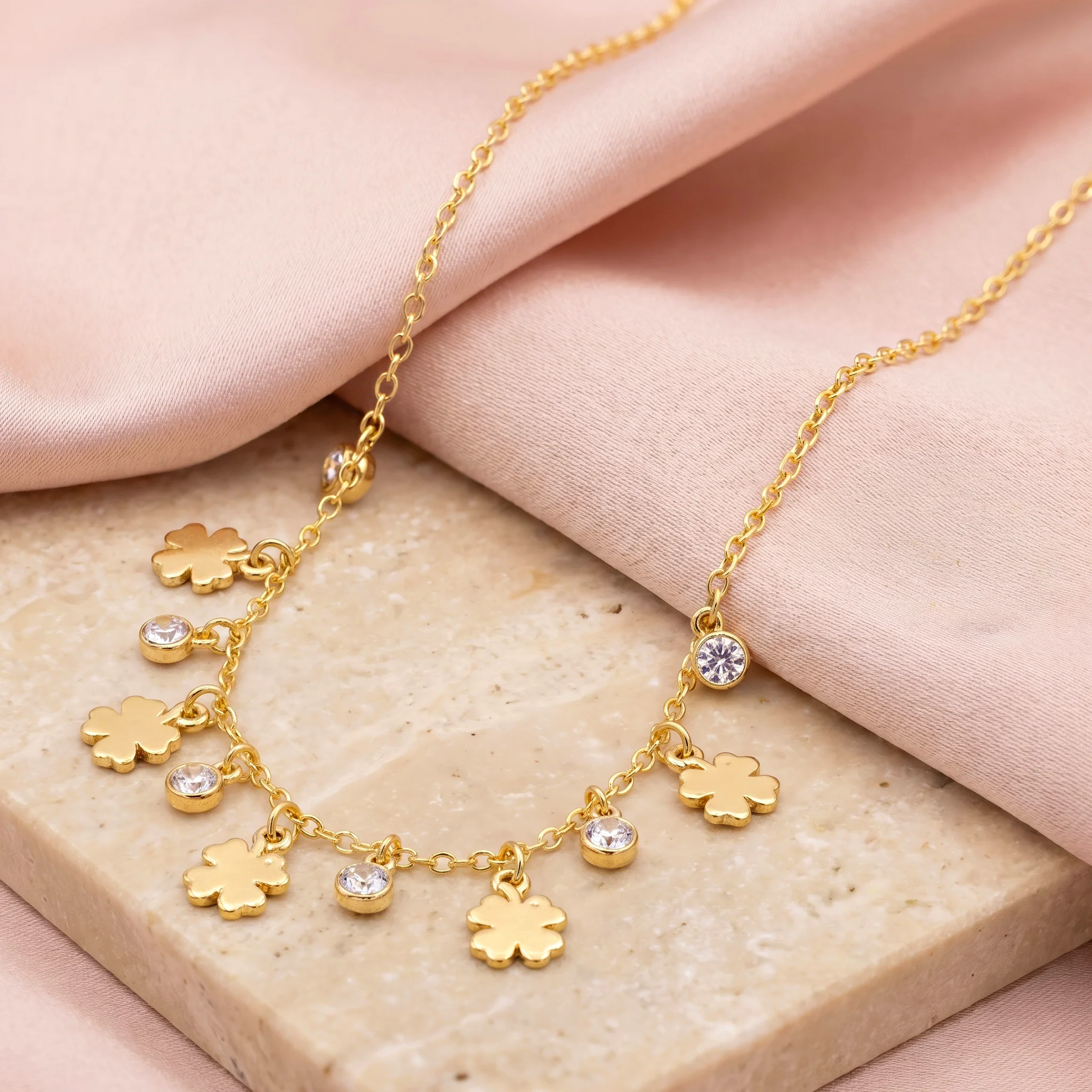 Anti-Tarnish Gold Plated Charms Necklace Minimalist Design - Image 4