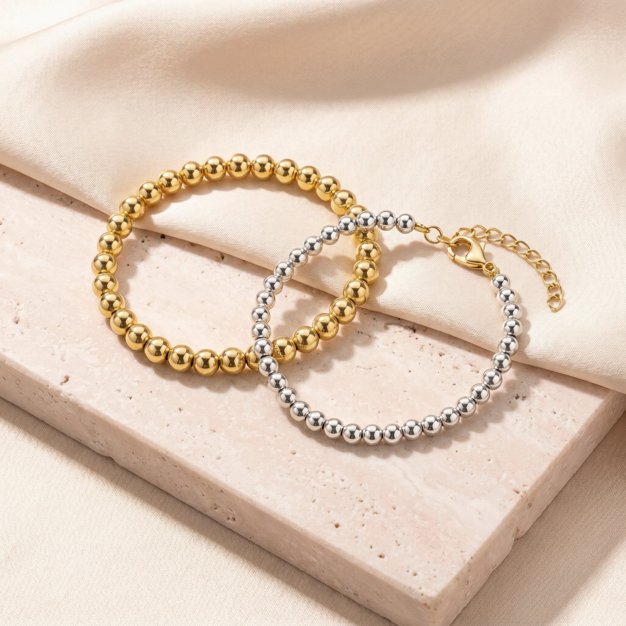 PRAO Bracelets Anti-Tarnish Gold & Silver Set (Adjustable Size) - Image 4